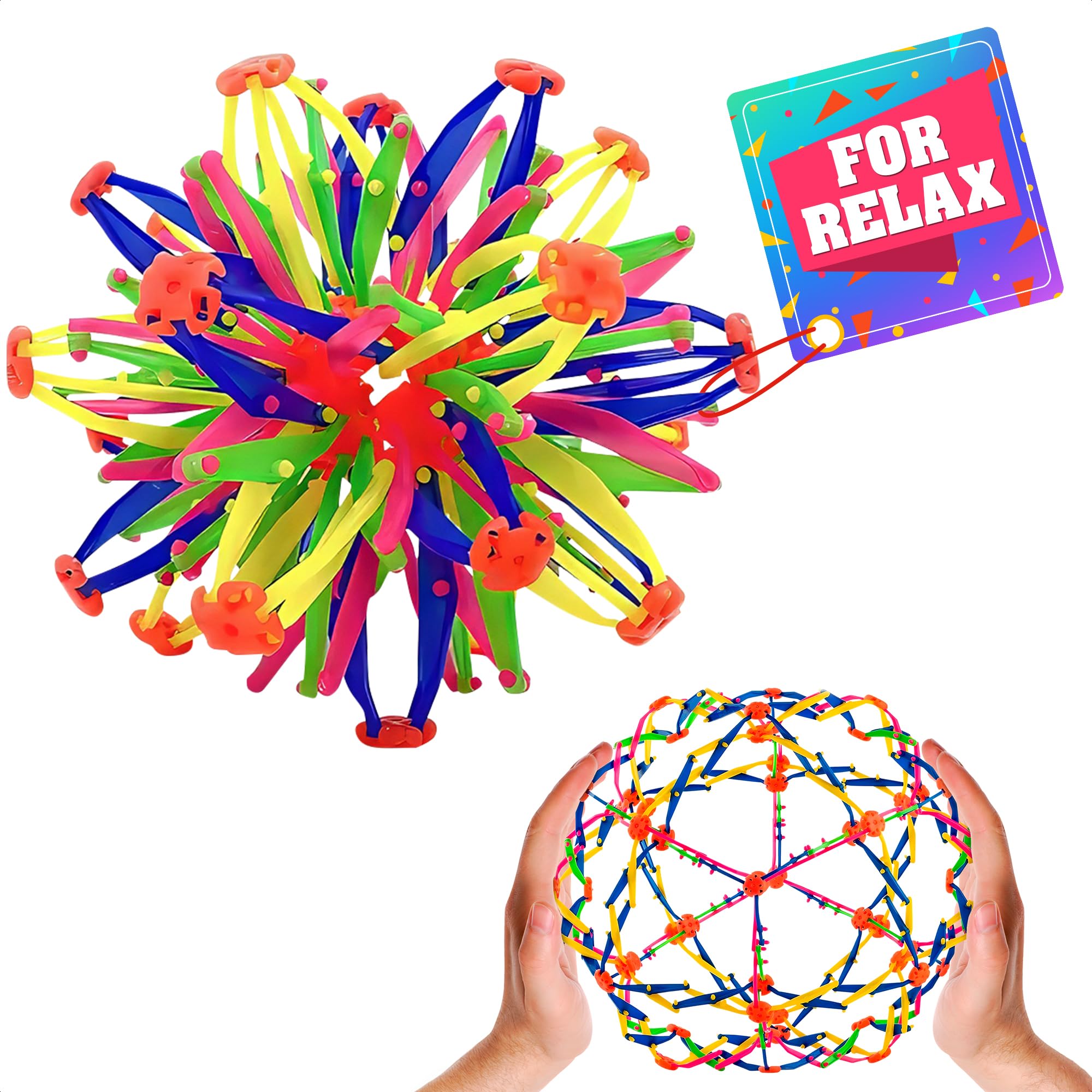 Expandable Breathing Ball - Stress Relief Toy Expandable Ball Sphere Wind-Up Toys for Anxiety Relief Expandable Sphere Ball Toy - Expanding Ball Toy Sphere Wind-Up Toys Adults Anxiety Sensory Balls (B0C61RM7YT) Amazon Price History, Amazon Price Tracker