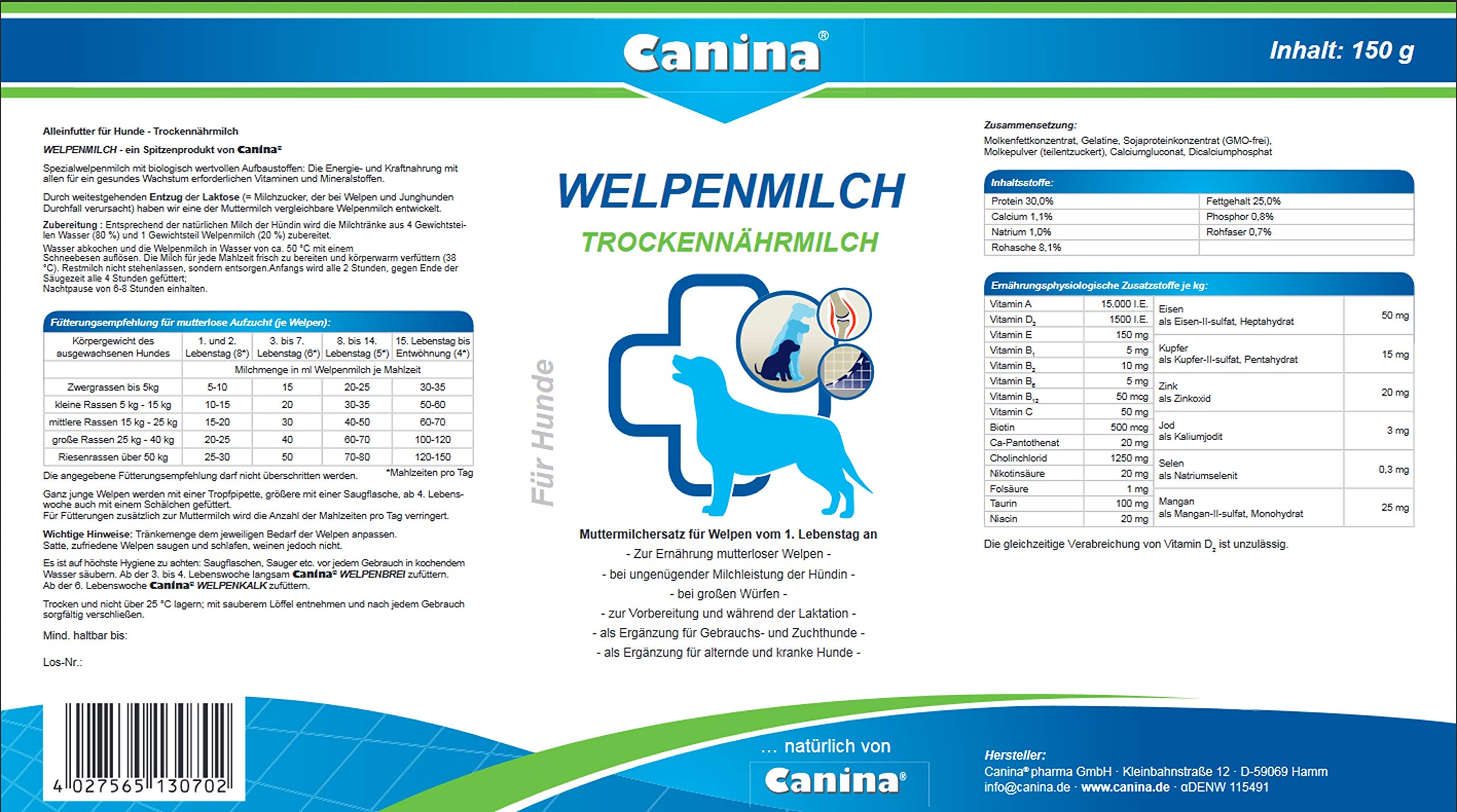 Canina Welpenmilch, 1er Pack (1 x 0.15 kg)