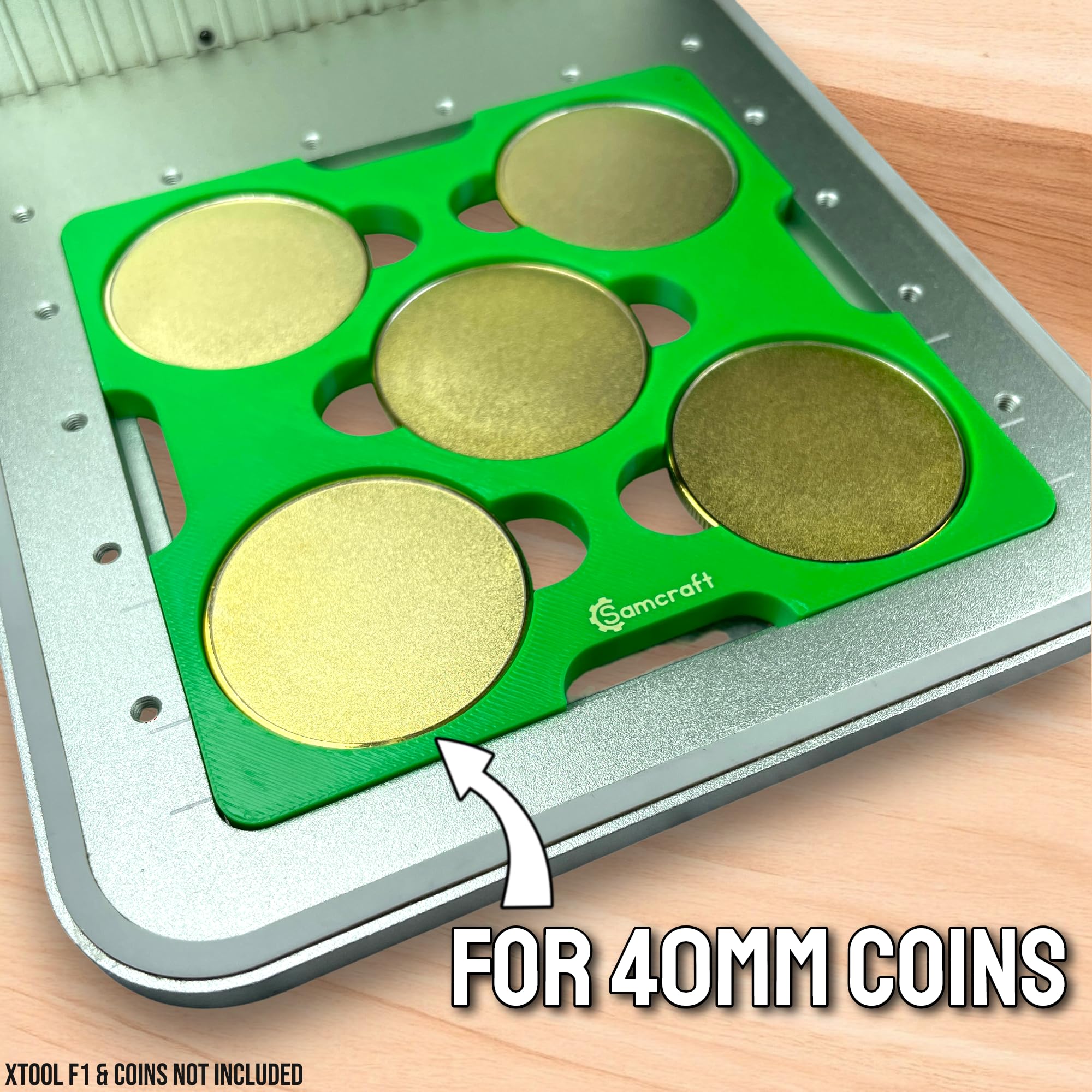 Amazon.com: Samcraft 40mm Metal Coin Jig for xTool F1 Laser