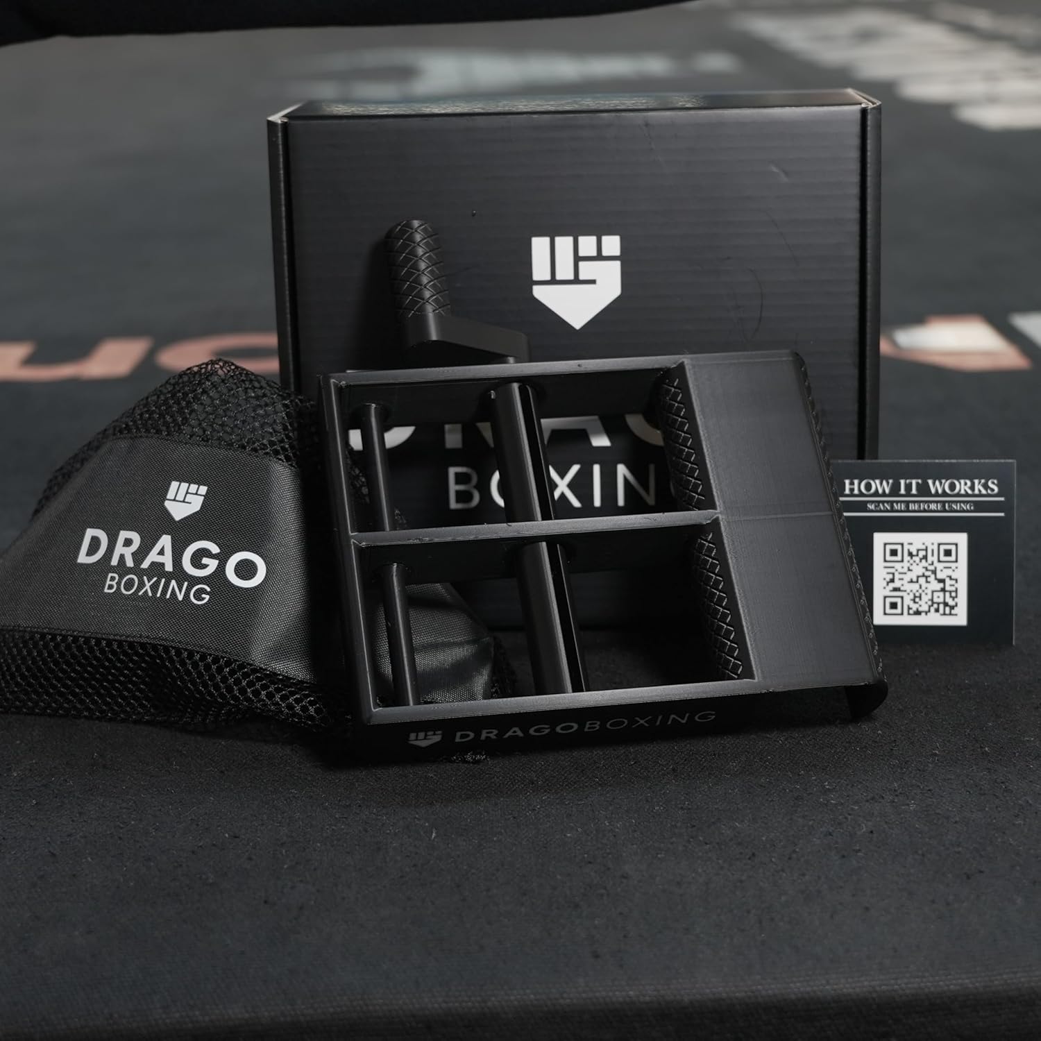 Dual Hand Wrap Roller and Door-Clip Dryer with Mesh Wash Bag, Patented Design for Boxing, MMA, and Muay Thai