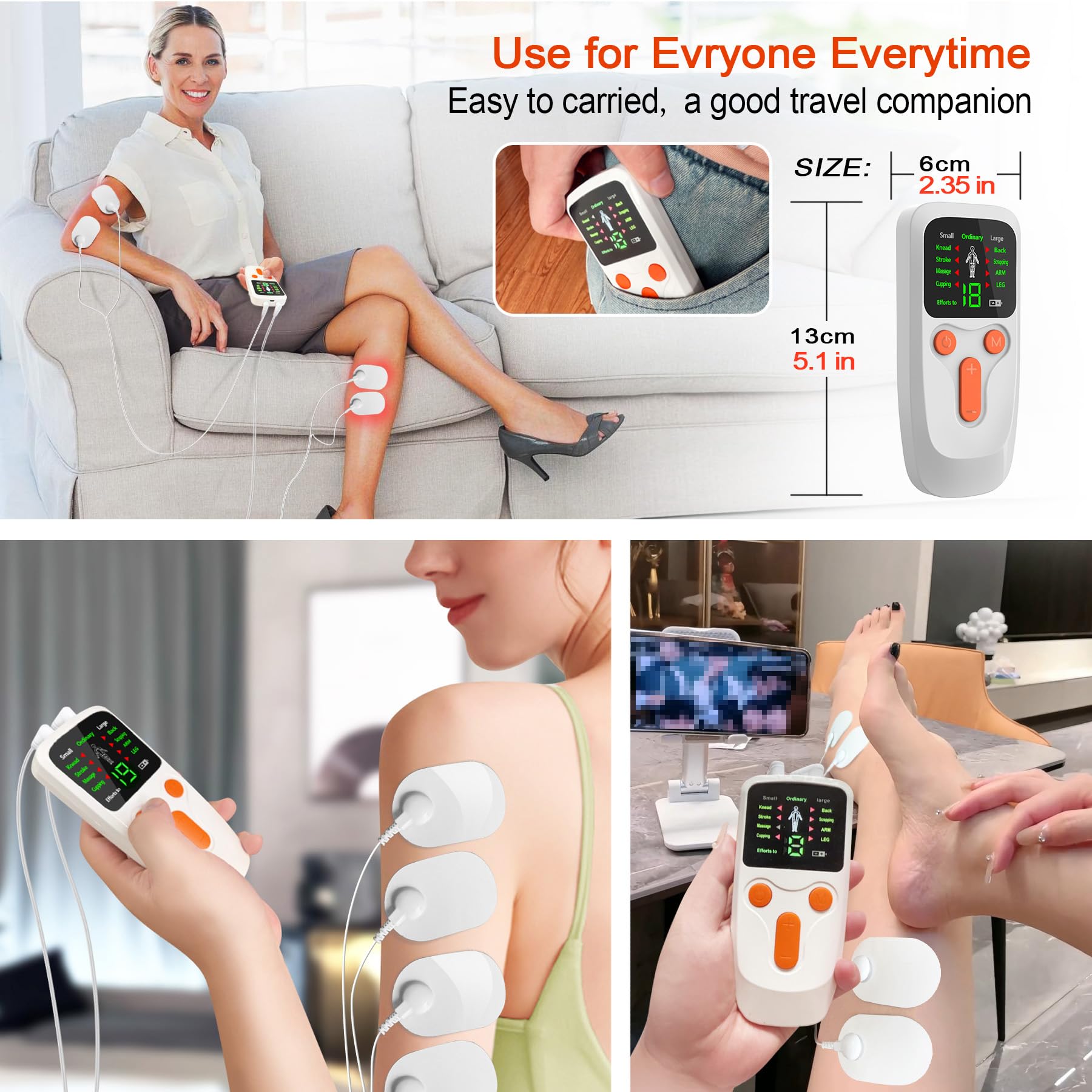 TENS Unit Muscle Stimulator - Pain Relief -6 TENS Unit Muscle Stimulator - Pain Relief -6