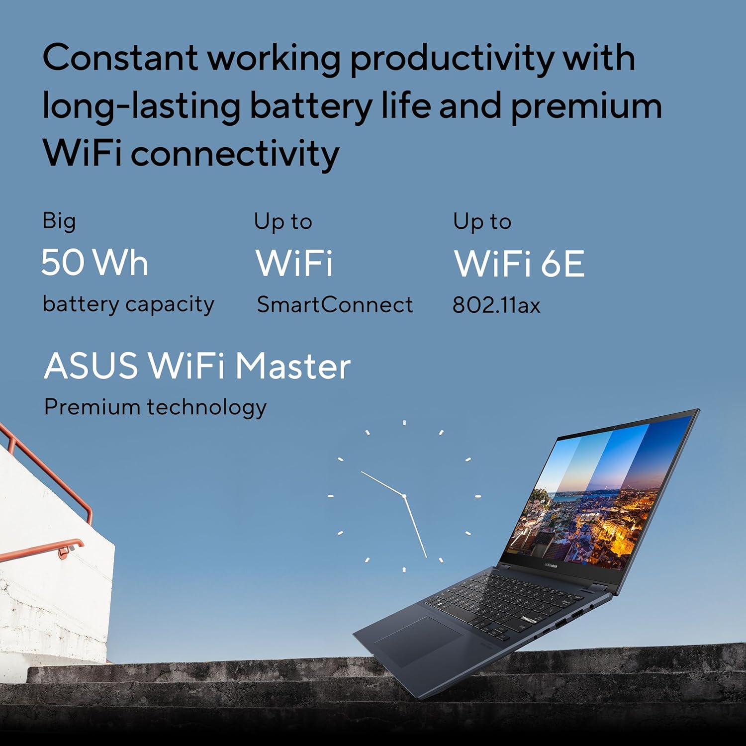 ASUS Vivobook S 14 Flip, 14” WUXGA Touch Display, Intel Core i5-13420H CPU, 16GB RAM, 1TB SSD, NumberPad, WiFi 6E, Windows 11 Home, Quiet Blue, TP3402VA-DS51T-CA - Image 8