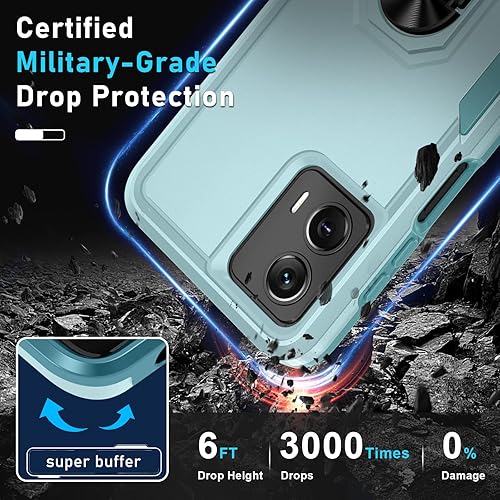 Miniatura 5 de Janmitta Funda compatible con Moto G 5G 2023 con protector de pantalla, resistente a prueba de golpes, funda protectora de cuerpo completo integrado