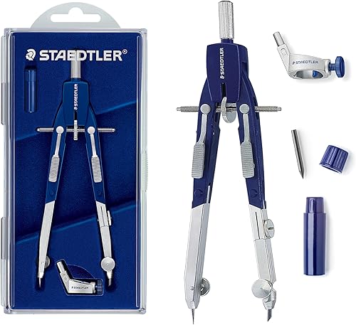 Staedtler Comfort 552 01 - Juego de brújula de metal de ajuste rápido (2 piezas)