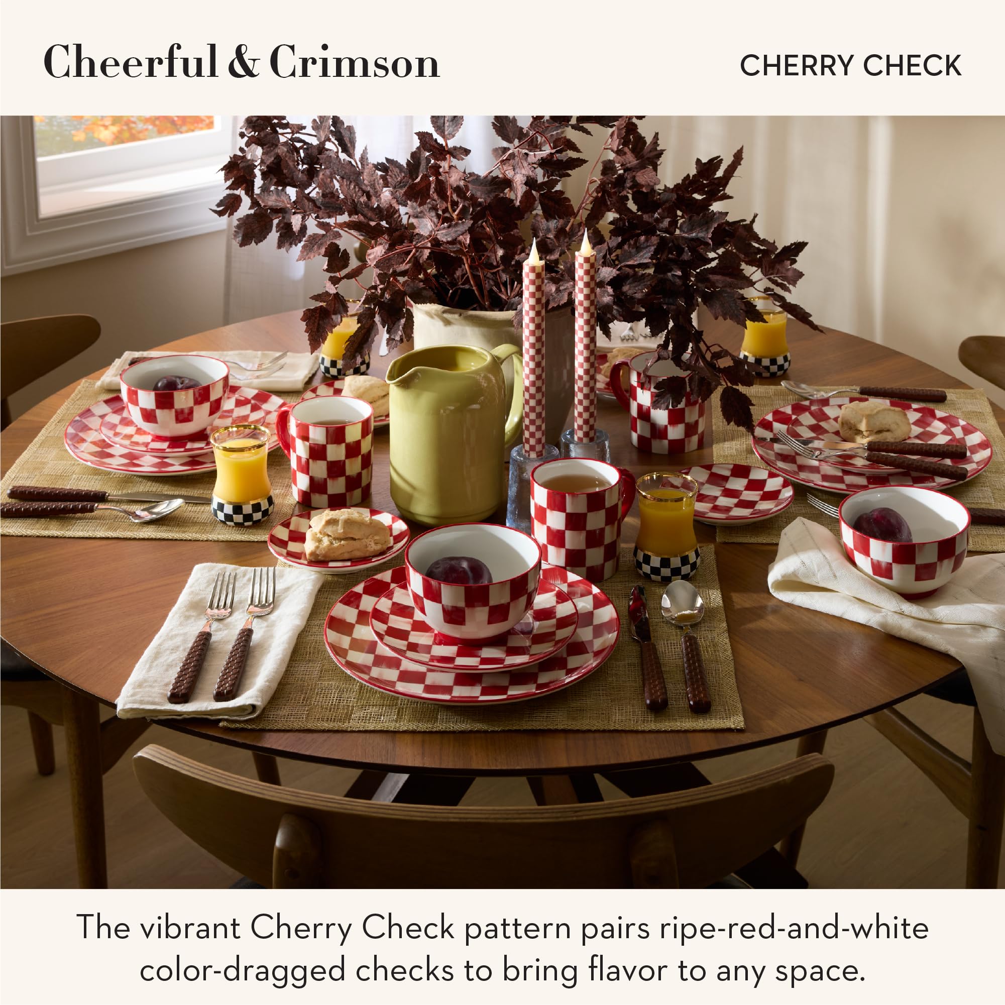 Amazon.com: MacKenzie-Childs: Cherry Check