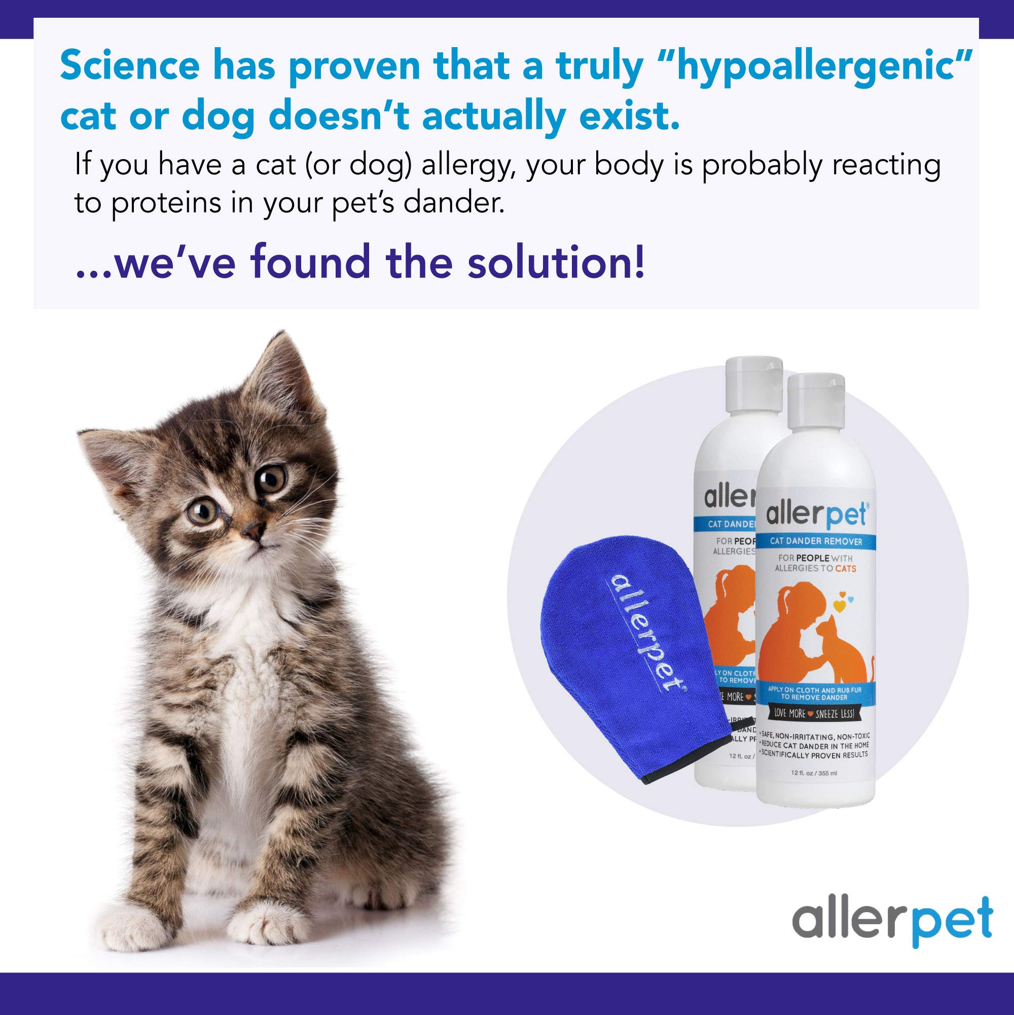 Allerpet Cat Dander Remover 100 Non Toxic Pet Allergen Reducer