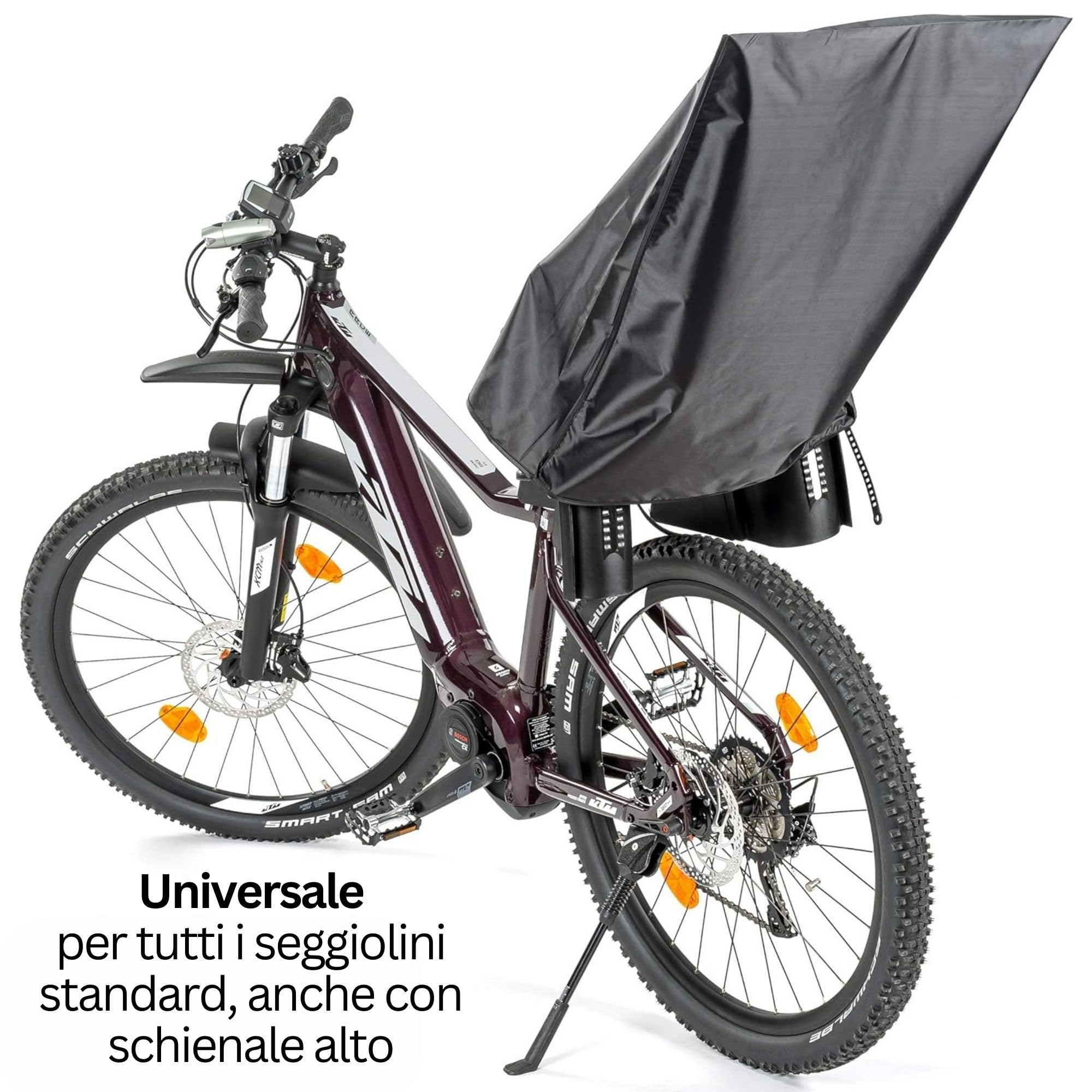 1 Pizza Parapioggia Per Seggiolino Da Bicicletta, Telo Antipioggia