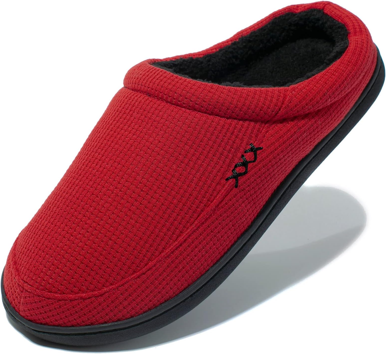 NewDenBer Men's Warm Memory Foam Suede Plush Fleece Lined Slip on Indoor Outdoor Clog House Slippers