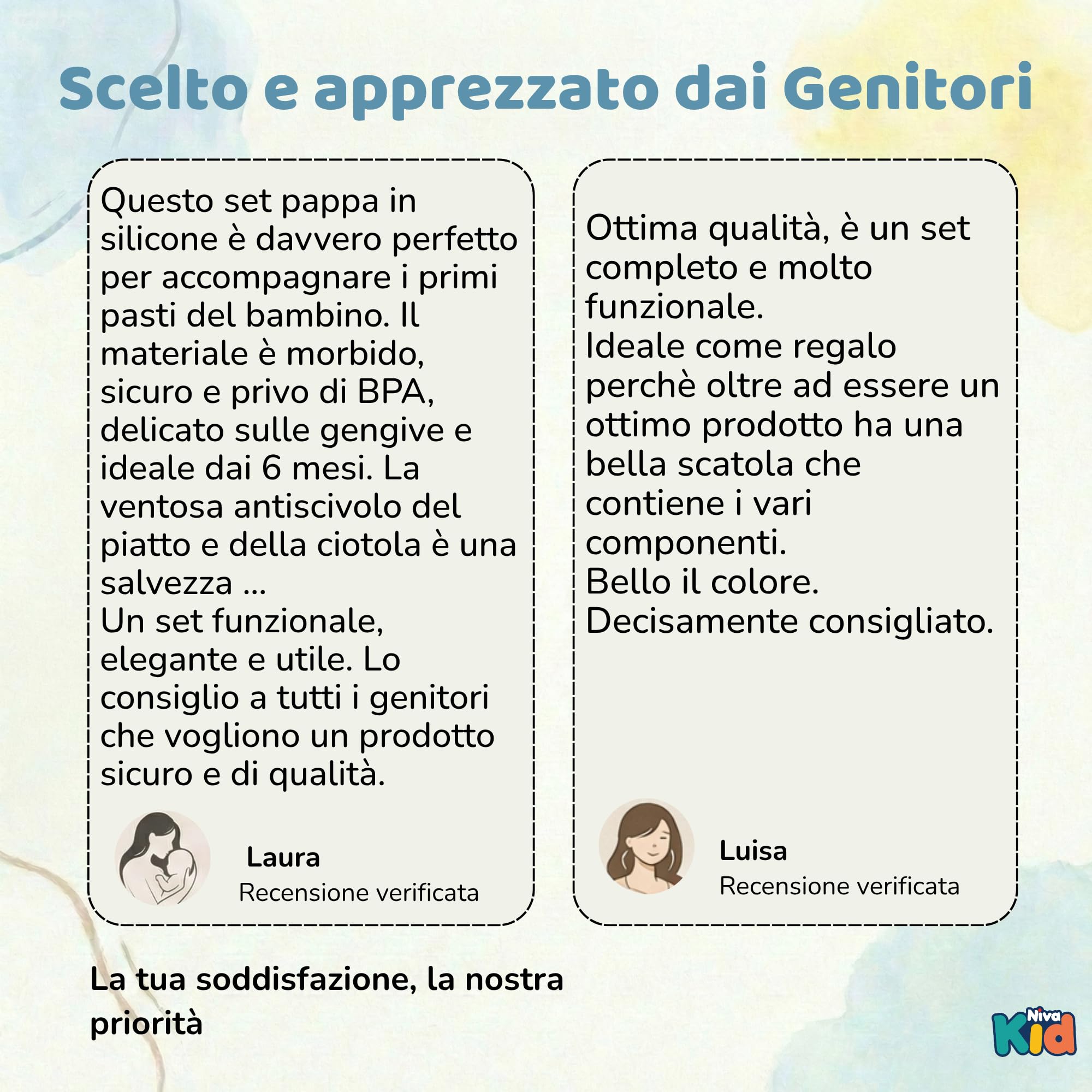 Set Pappa Svezzamento, Regalo Nascita Bimbo e Battesimo, Piatto con Ventosa in Silicone Alimentare, Senza BPA, Lavabile in Lavastoviglie, Set Neonato Completo, Idea Regalo Neonato