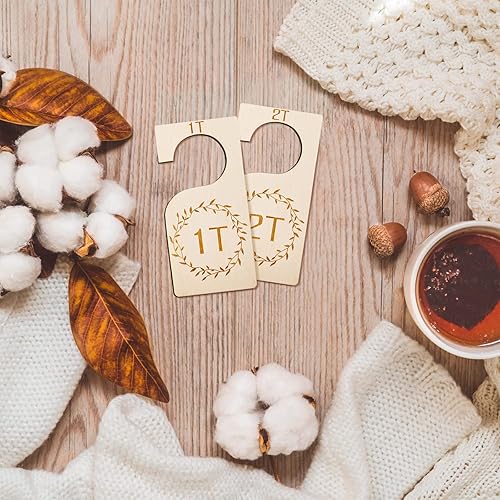 Miniatura 6 de Patelai 7 divisores de madera para armario de bebé para organizador de ropa, 1T a 7T, divisores de armario, organización de guardería para el hogar,