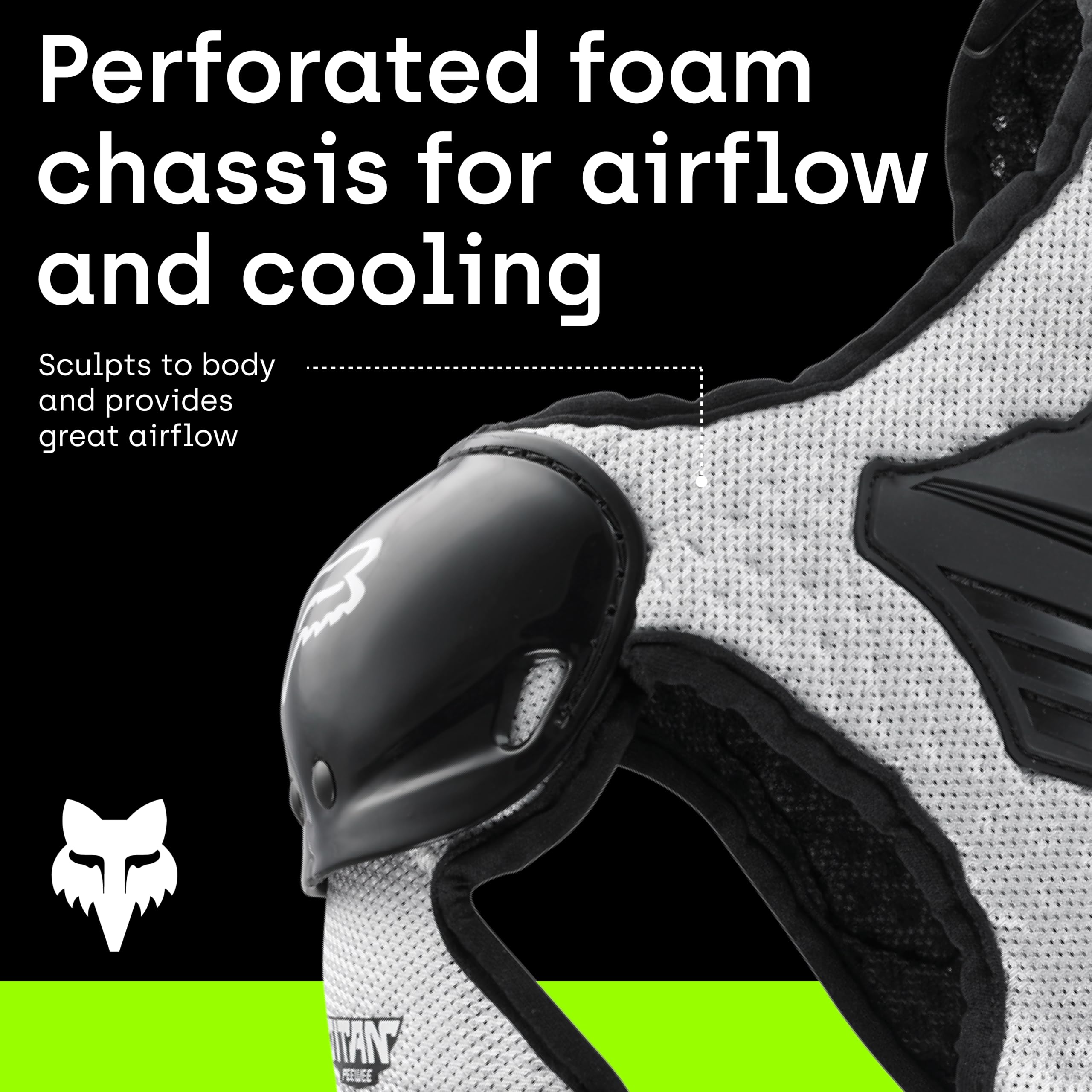 Fox Racing - Peewee Titan Roost Deflector – Pechera de Motocross Bicicleta de montaña – Transpirable, Ajustable, niños de 4 a 7 años, Protectores, Motocross