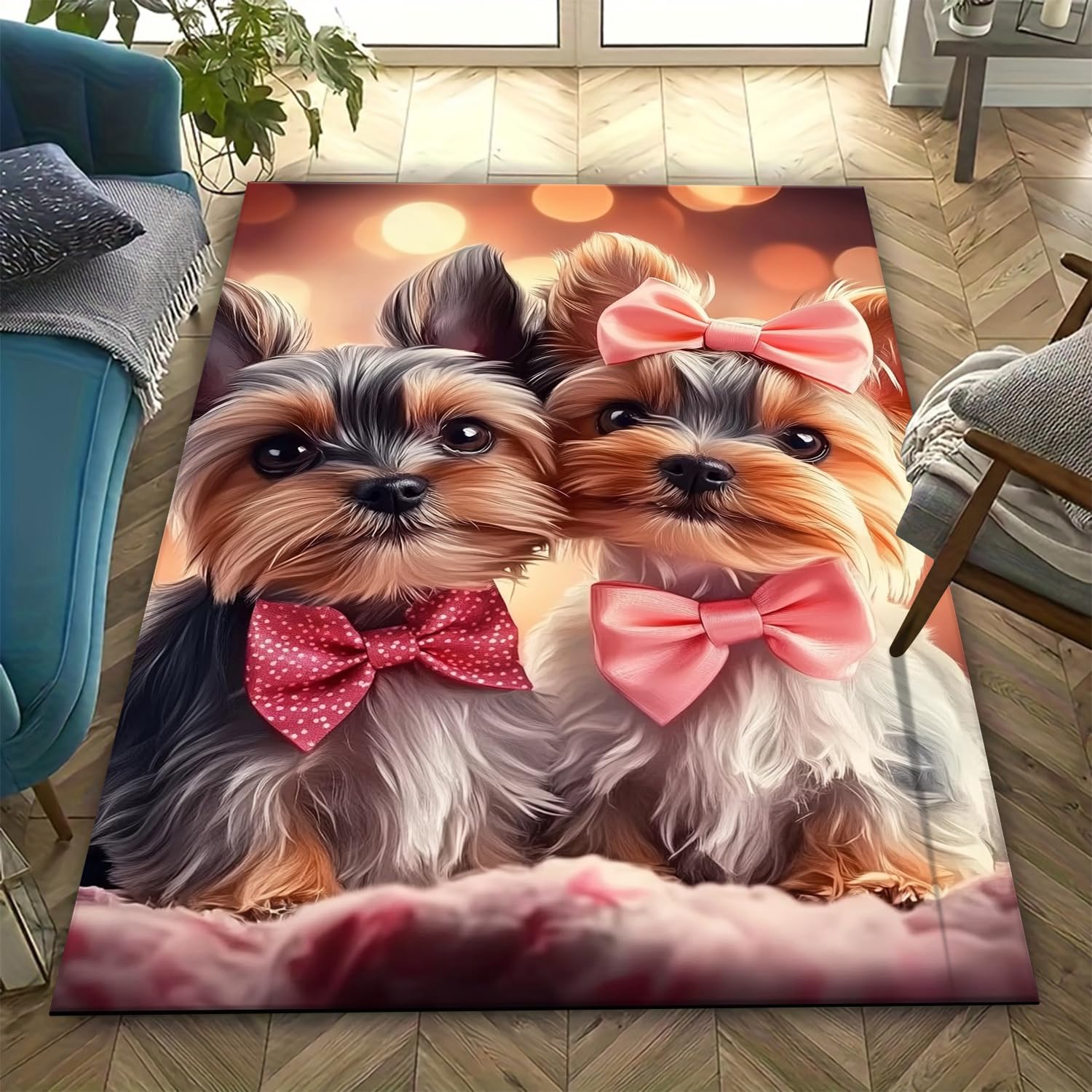 Tapis de sol salon chambre cuisine motif animal chien 3D antidérapant extérieur