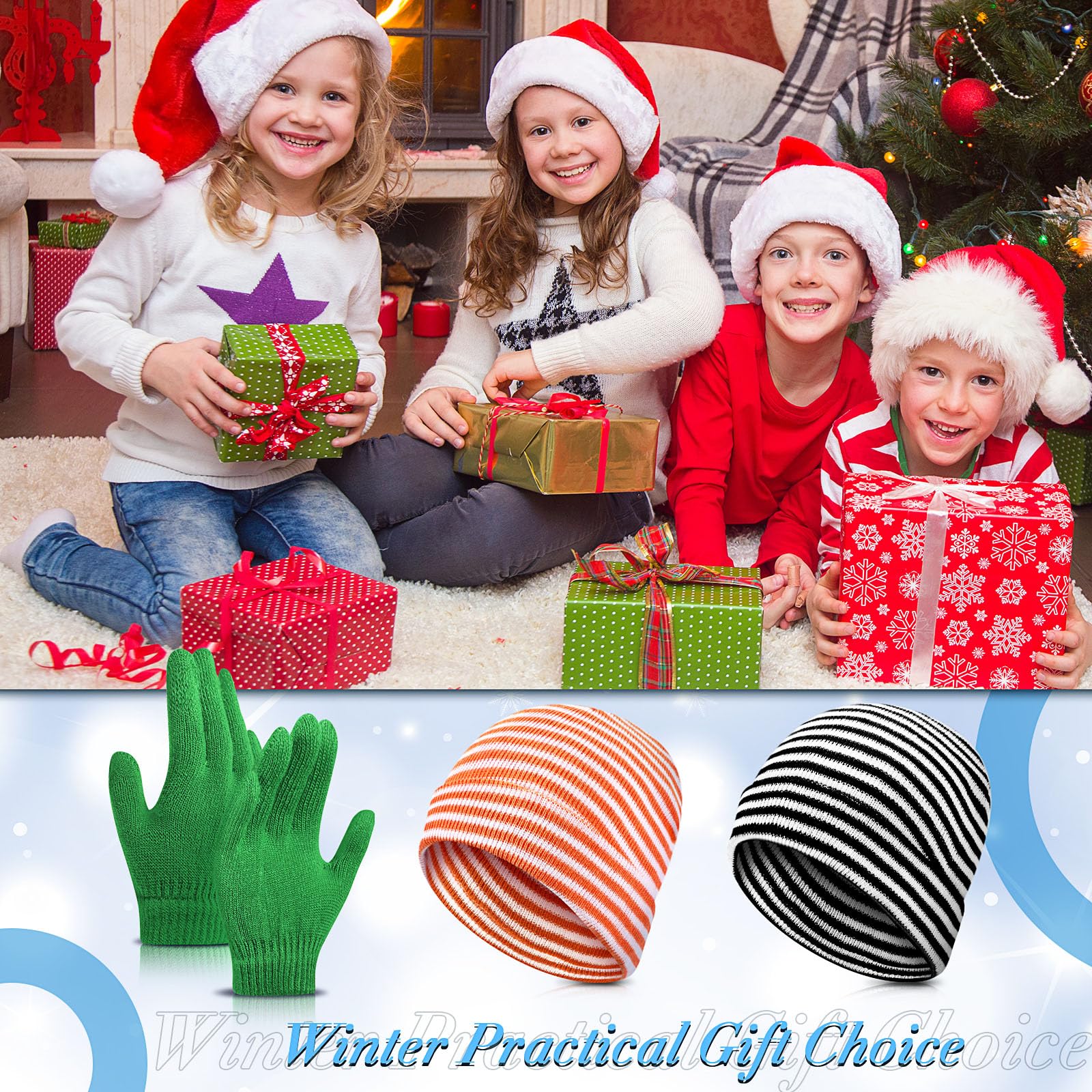 Chuarry Wintermütze und Handschuhe, unisex, für Jungen und Mädchen, 144 Stück/72 Set