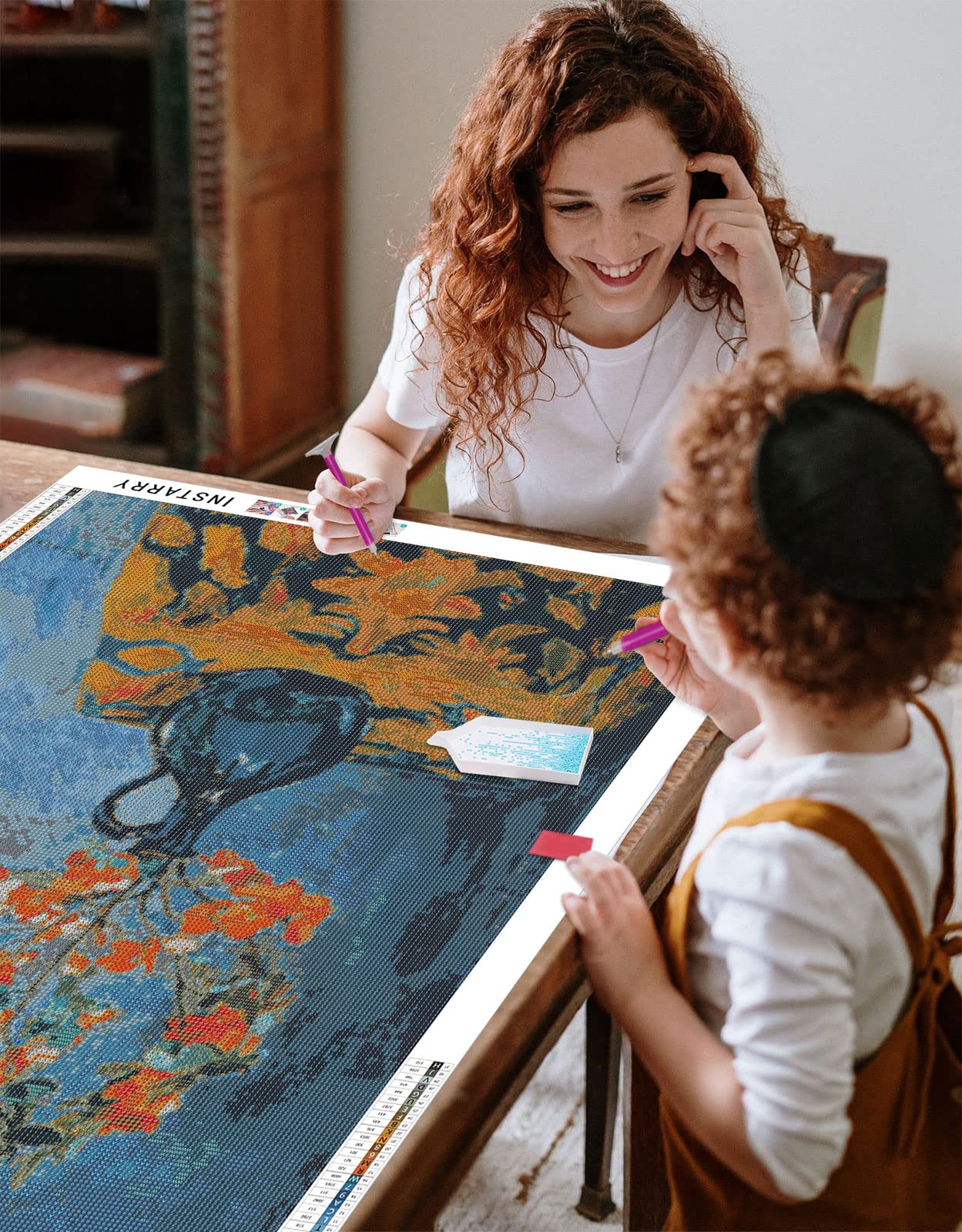 Instarry DIY 5D Broderie Diamant Kit Complet Vase Accessoires