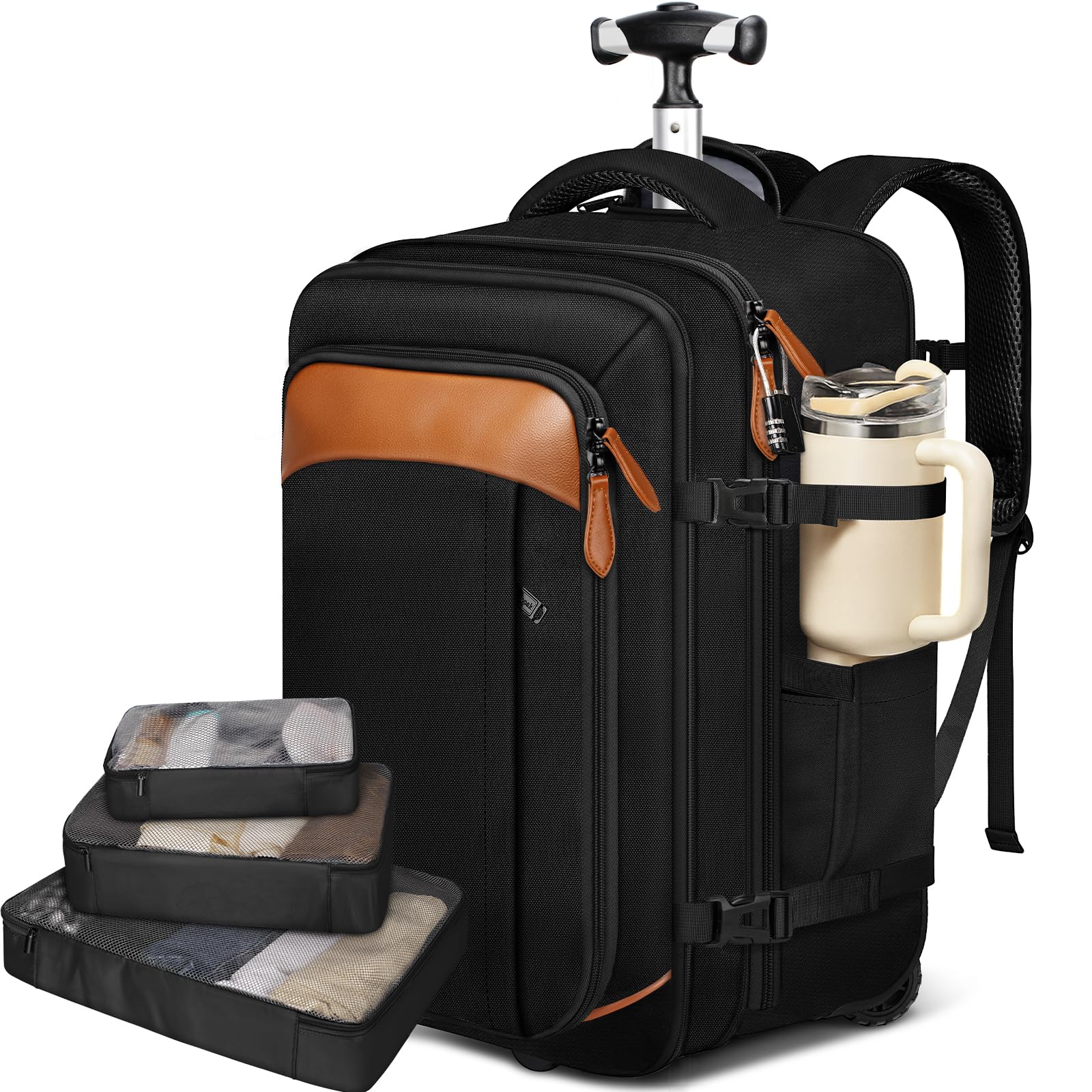 Photo 1 of !!RIPPED IN BACK **FINAL SALE!!
Vancropak Travel Backpack with Wheels, Rolling Backpack Fits 17.3" Laptop