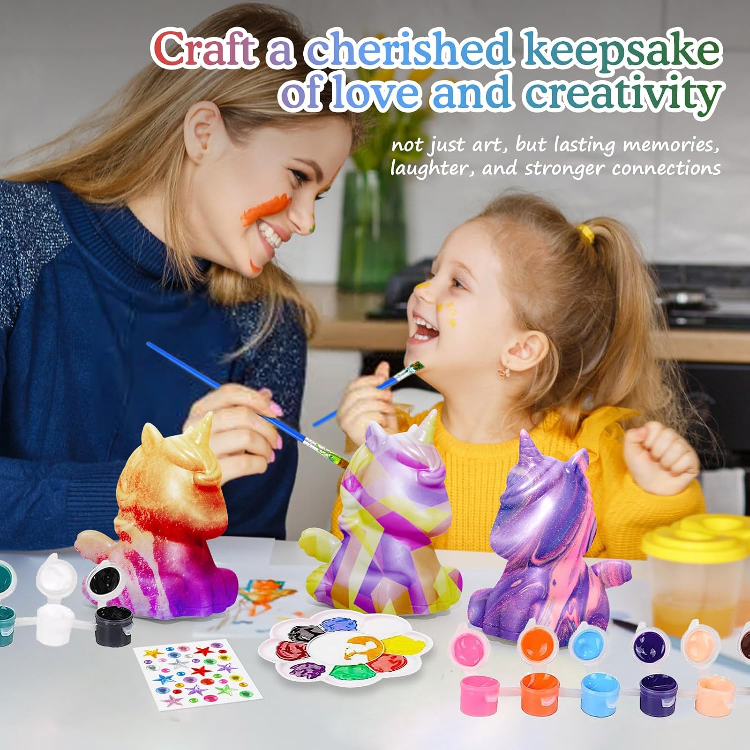 Paint Your Own Unicorn Lamp Kit, Art Supplies & Crafts Kit, DIY Night Light for Kids 6-12, Diamond Set for girl 8-12, Painting Kit for Girls Boys, Toy Child Birthday Gift Ages 3 4 5 6 7 8 9 10 11 12+