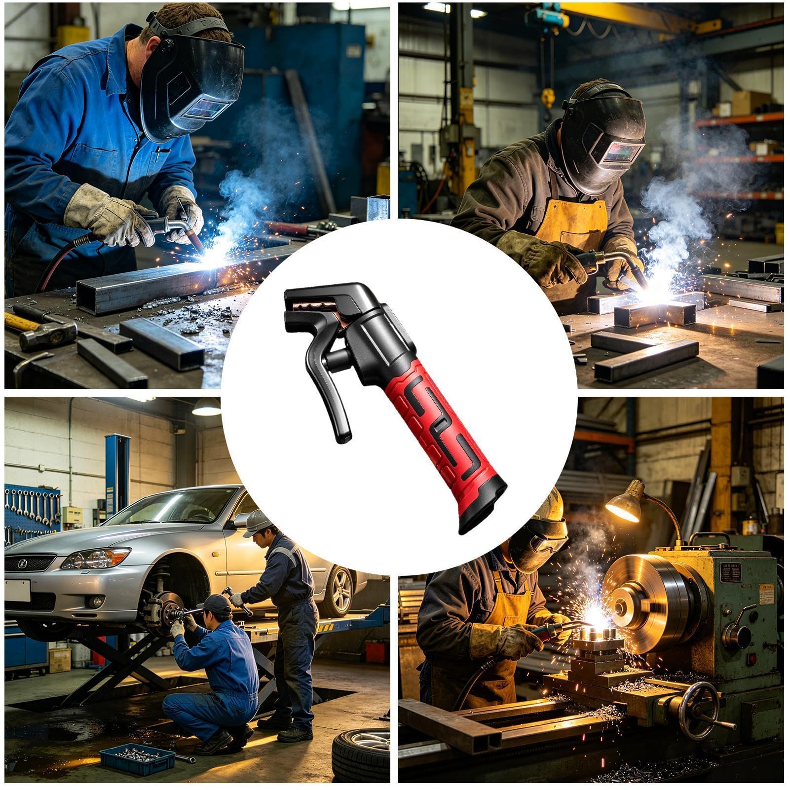 Alicates de soldadura 800 A – Protección contra el calor, multiángulo, ajustable, antideslizante, soporte para electrodos para soldadura de mano eléctrica, garaje, astillero, conexiones de tuberías