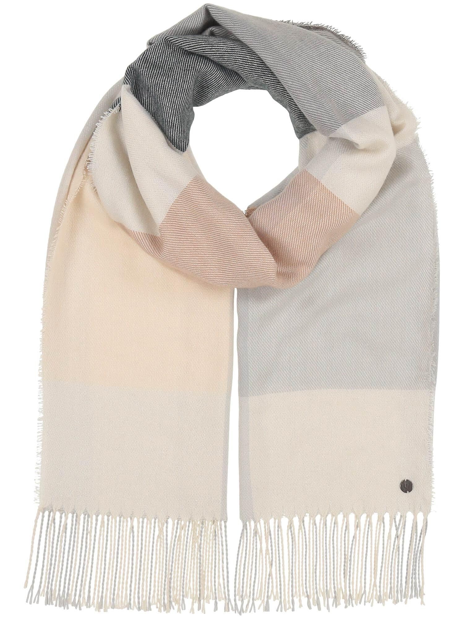FRAAS Bufanda Soft Colour Block Mujer/Hombre - con flecos otoño/invierno Invierno