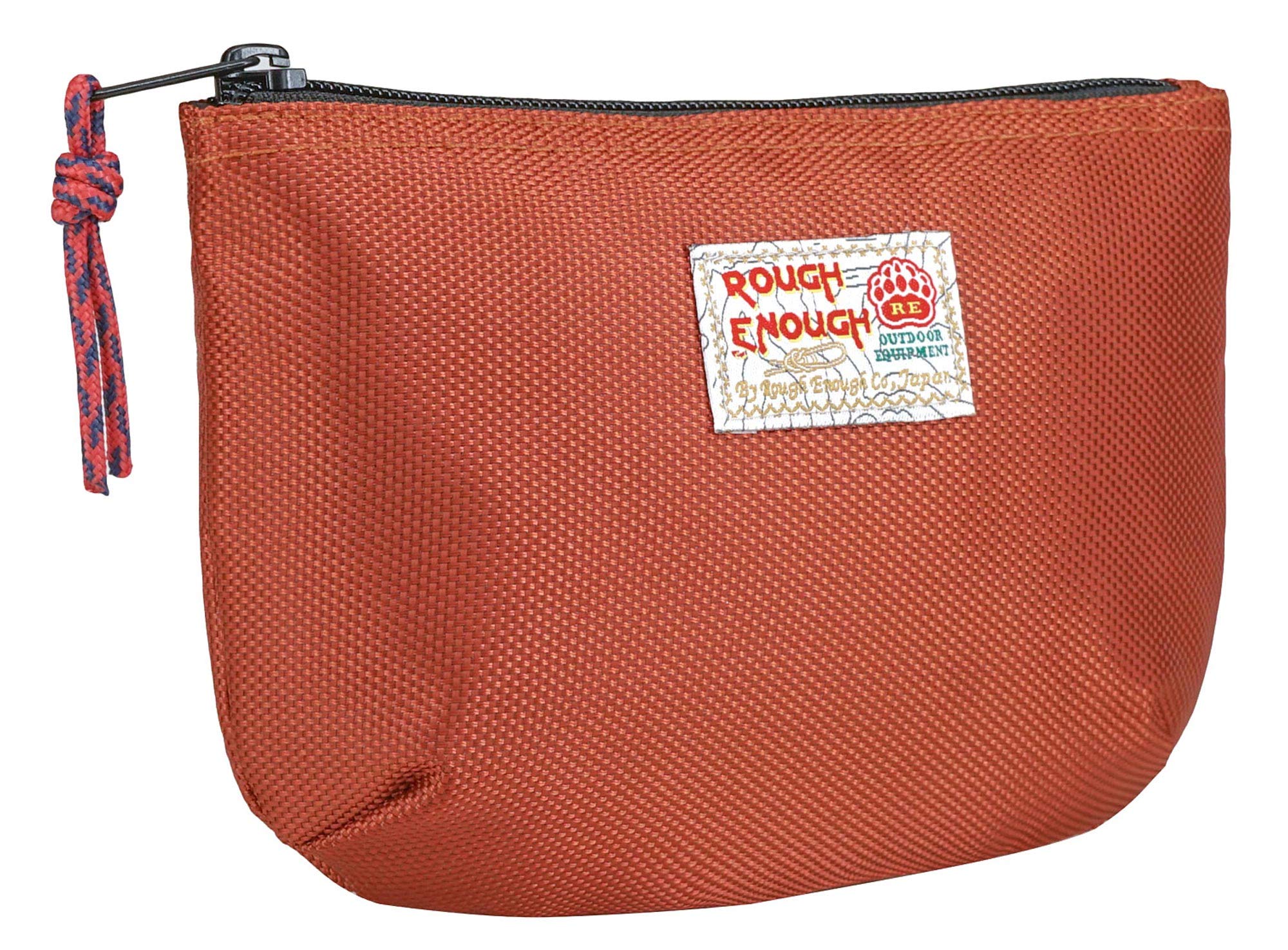 Rough Enough Electronics Tech Cable Travel Organizer Bag Case Small Makeup Bag for Purse with Zipper in Nylon Orange