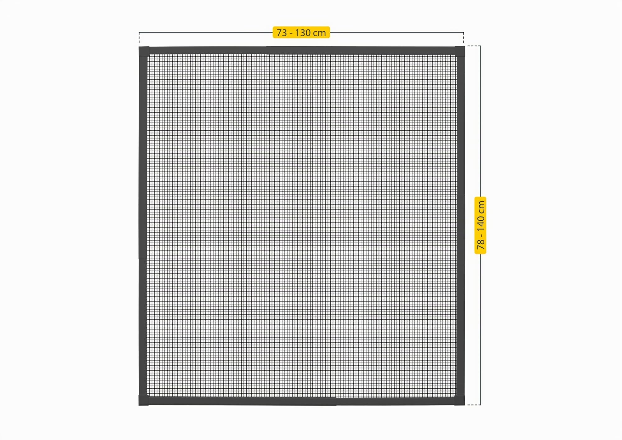 Schellenberg 70477 Cadre télescopique à moustiquaire Click & Protect, max. 130 x 140 cm, anthracite