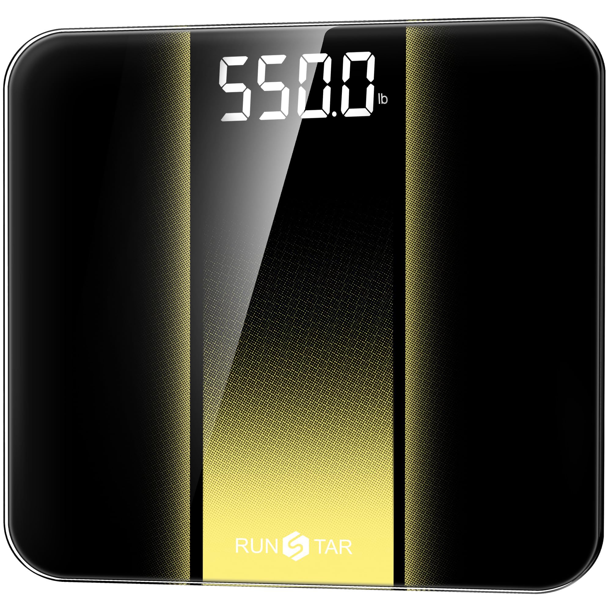RunStar Scale for Body Weight 550lbs 13-Inch Digital Bathroom Scale with Baby Pet Mode Extra-Large Bright LED Display