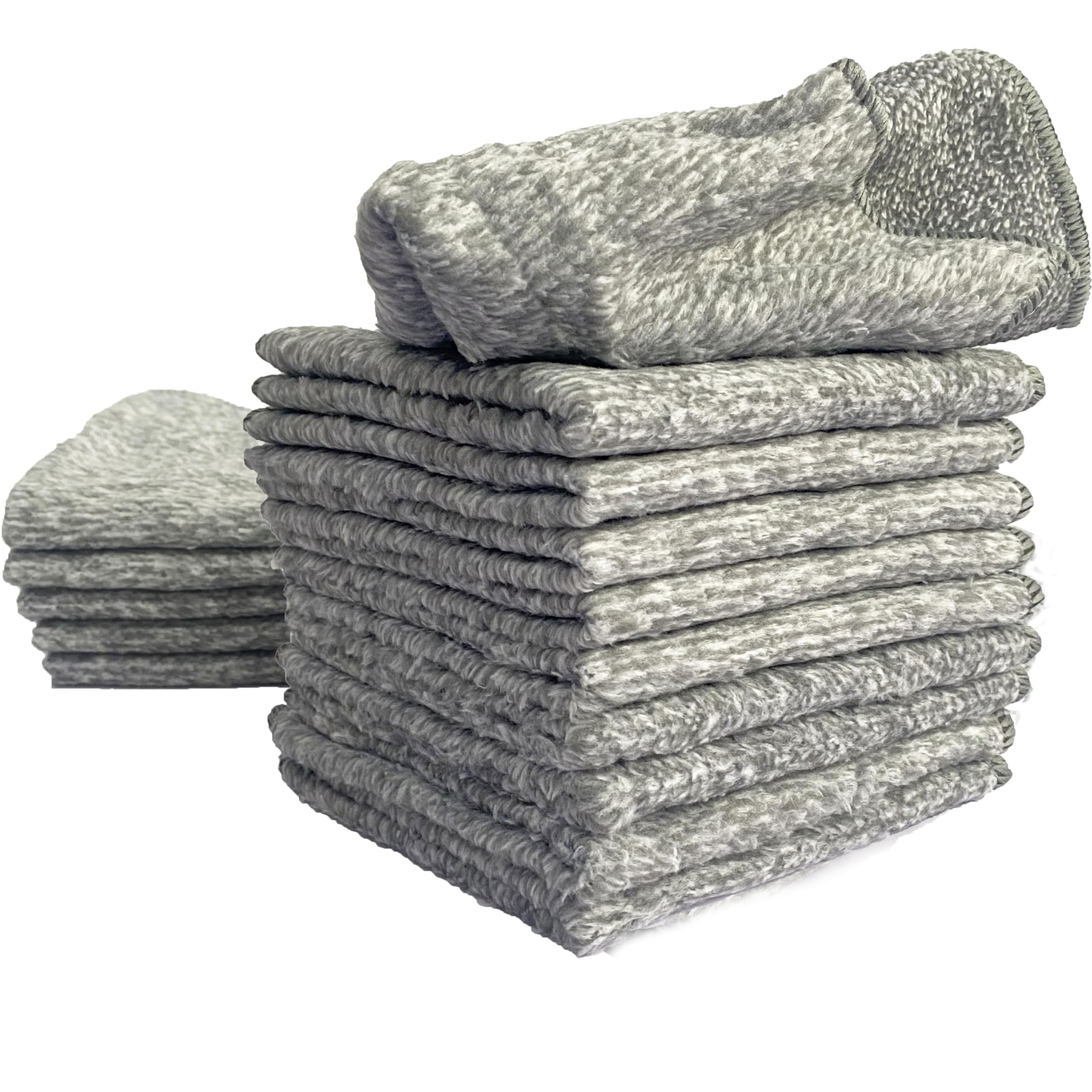 HanYun 15 Pack Microfibre cloth, Microfibre Cleaning Cloths Multifunctional Reusable Cleaning Cloths Dish Cloths Super Absorbent for House, Kitchen, Car, Motorbike, Windows (30x30cm)