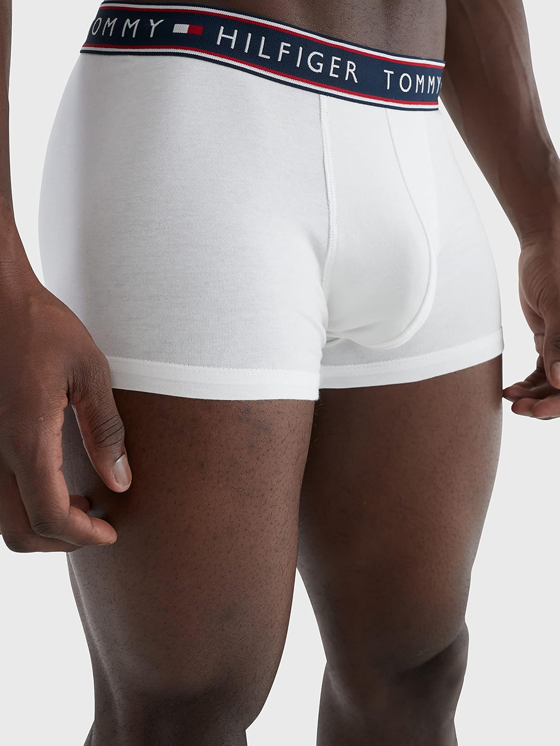 Tommy Hilfiger Mens Cotton Stretch Miltipack Trunks, White, Large US - Image 3