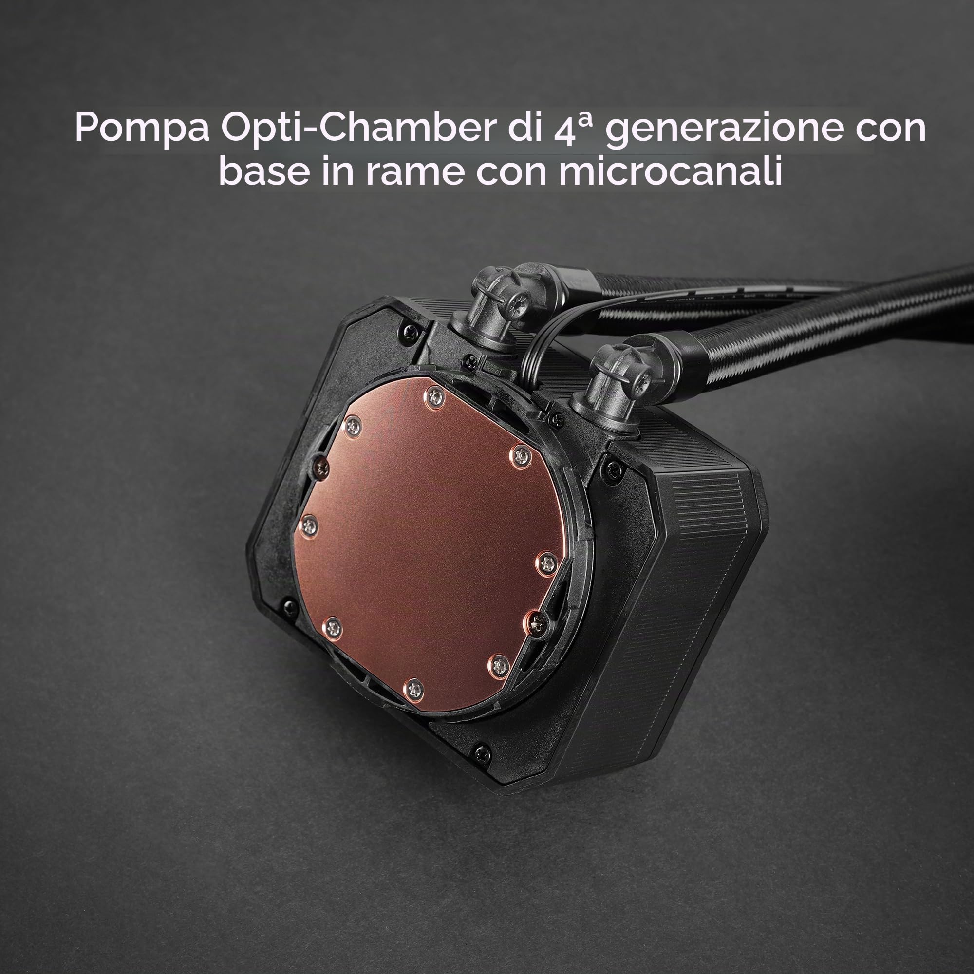 Mars Gaming ML-VISIONII240 Raffreddamento Liquido AIO 500W TDP, Schermo IPS 2,8" 360º, Pompa 4ª Gen Opti-Chamber con Base in Rame e Microcanali, 2x Ventole 120mm ARGB Infinity Mirror, Nero