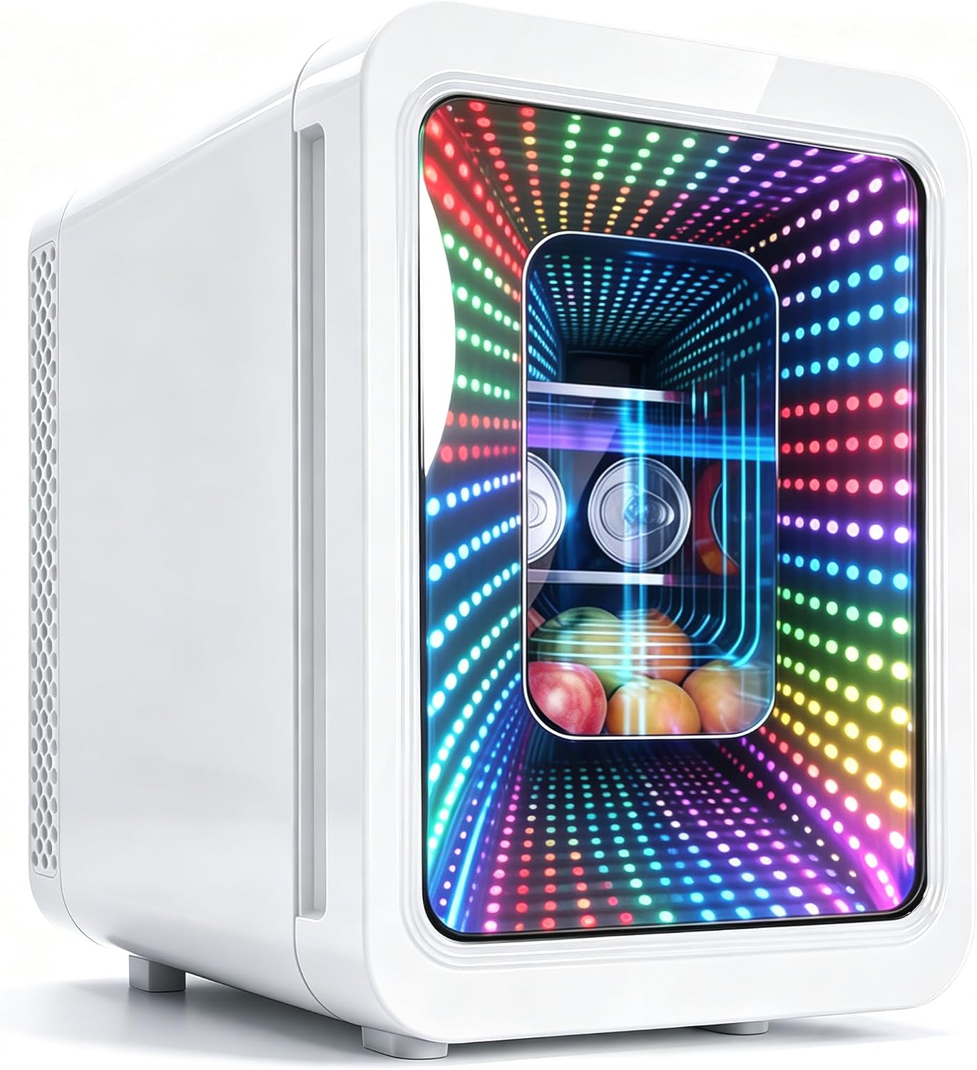  20L Mini Fridge LED Gaming Light, Small Beverage Refrigerator