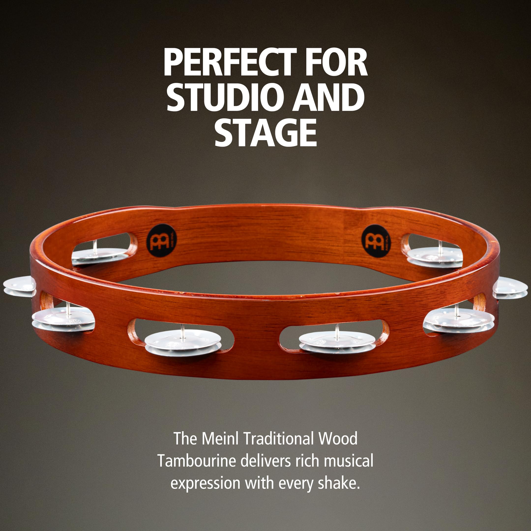 Meinl Hand Tambourine TA1A-AB, African Brown #AB - Tamburyn