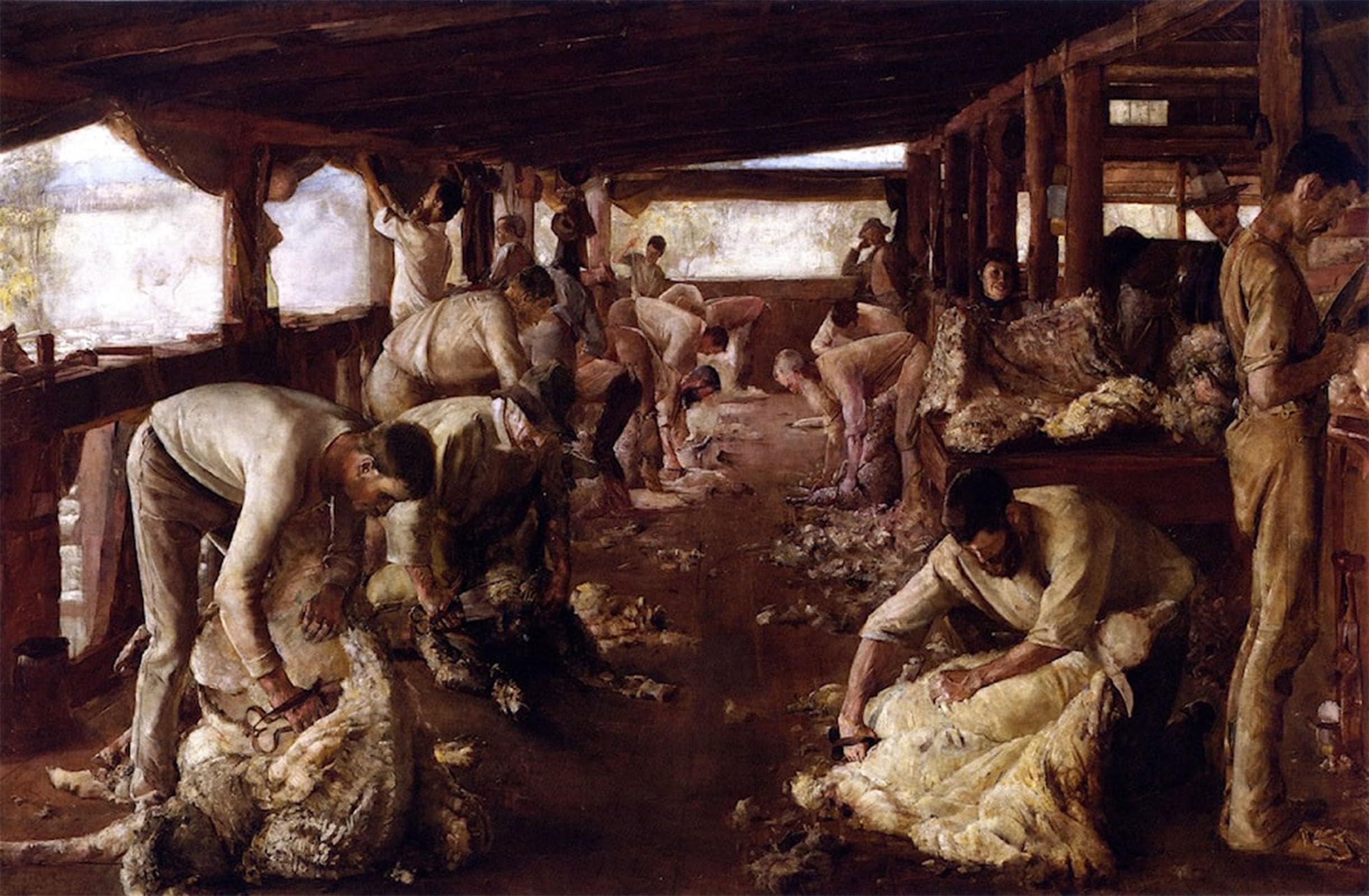 HRJUBWREE Oil Painting Prints on Canvas Painting Picture il vello d'oro Tom Roberts Artwork Canvas Prints for Office Decor 60x90cm