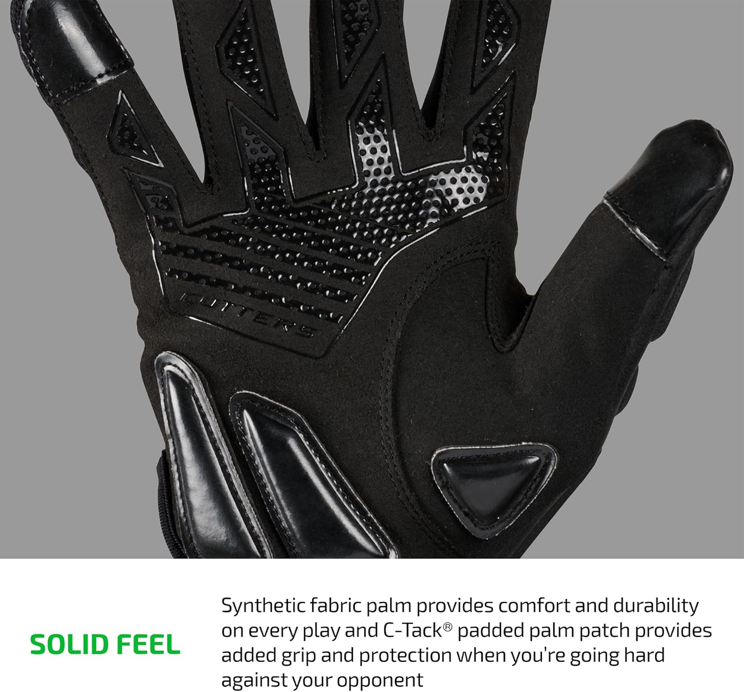 Cutters Force Padded Football Gloves for Lineman. Extra Grip. Adults