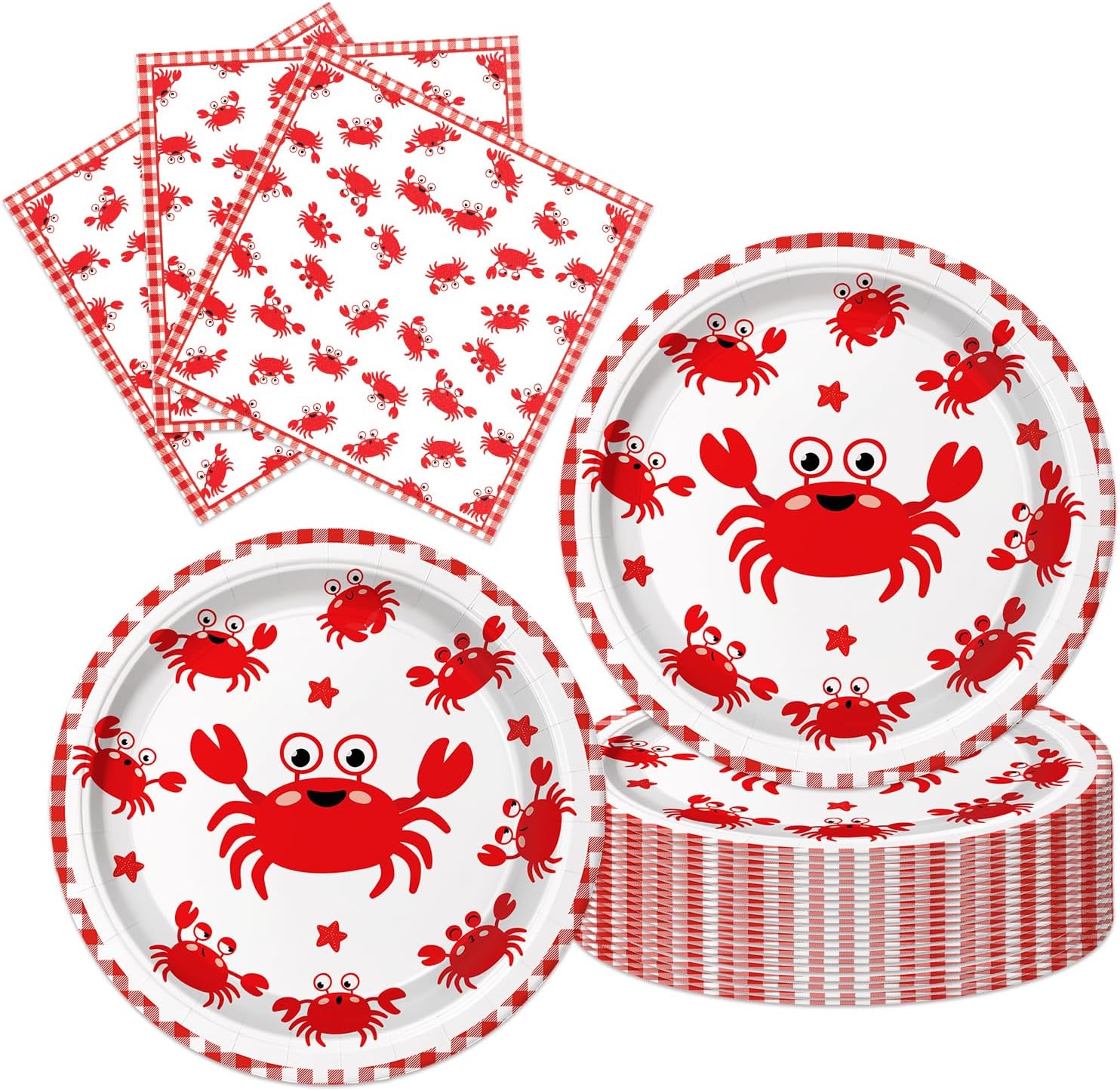 40Pcs Seafood Boil Party Supplies Plates and Napkins - Crab Boil Themed Party Supplies or Baby Shower Set for 20 Guests
