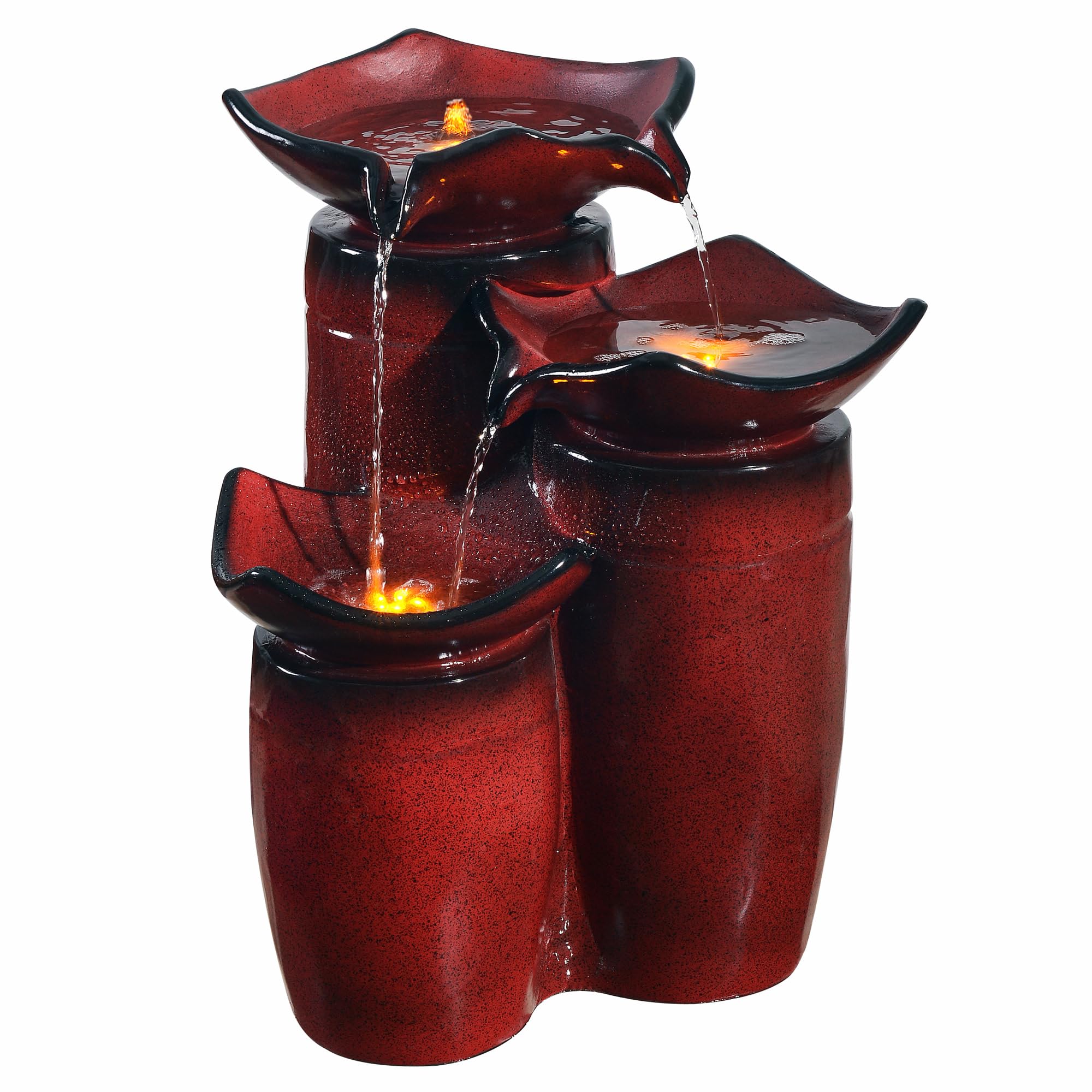 Teamson Home 3-Tier Glazed Pot Fountain
