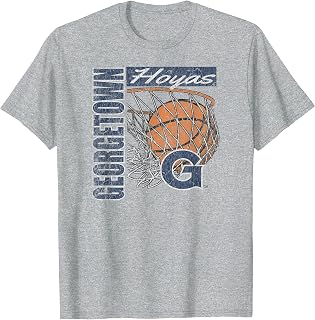 Georgetown Hoyas Vintage Basketball 90's Gray T-Shirt