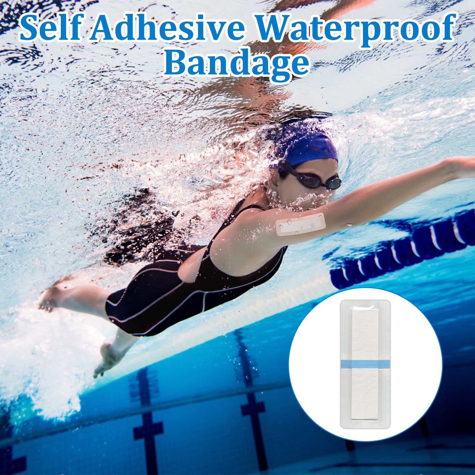 Adhesive Wound Dressings, 10x25cm Waterproof Wound Bandage For Swimming Shower, Wound Dressings Pads For Cuts, Grazes 10Pcs - View #13