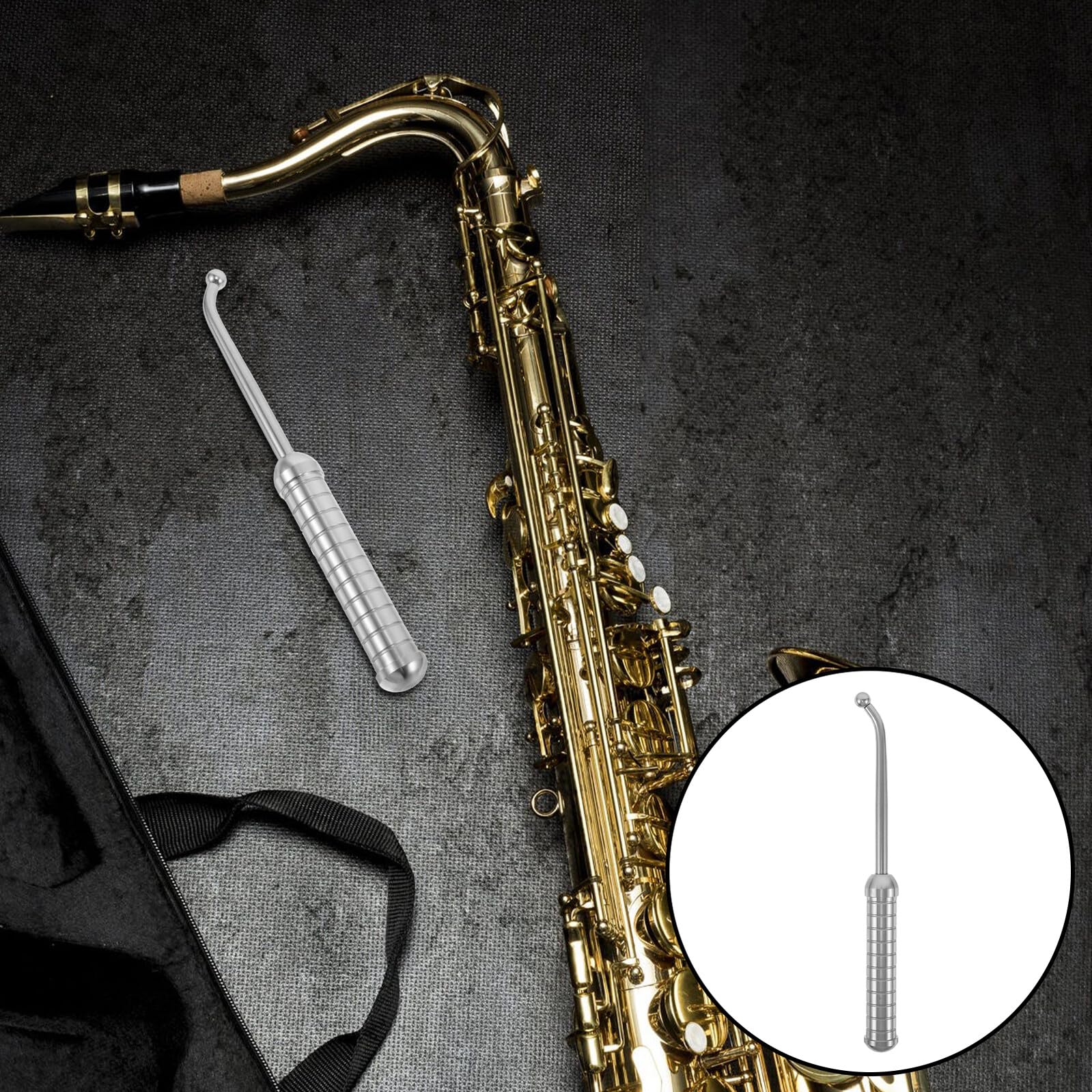 Herramienta de Reparación para y de Instrumentos de Viento de Metal, de Chapa Metálica Resistente, Compatible Saxofón y Clarinete, Adecuado para Estudios y Conciertos