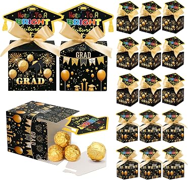 40Pcs Graduation Cap Gift Boxes Class of 2026 Party Favor Candy Box