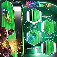 Vista 3 de PS5 Faceplate with RGB Light Strip and Dust Filter for Cooling Vents DOBEWINGDELOU 400+ Effects LED Light Ring Console Cover for PlayStation 5 Disc