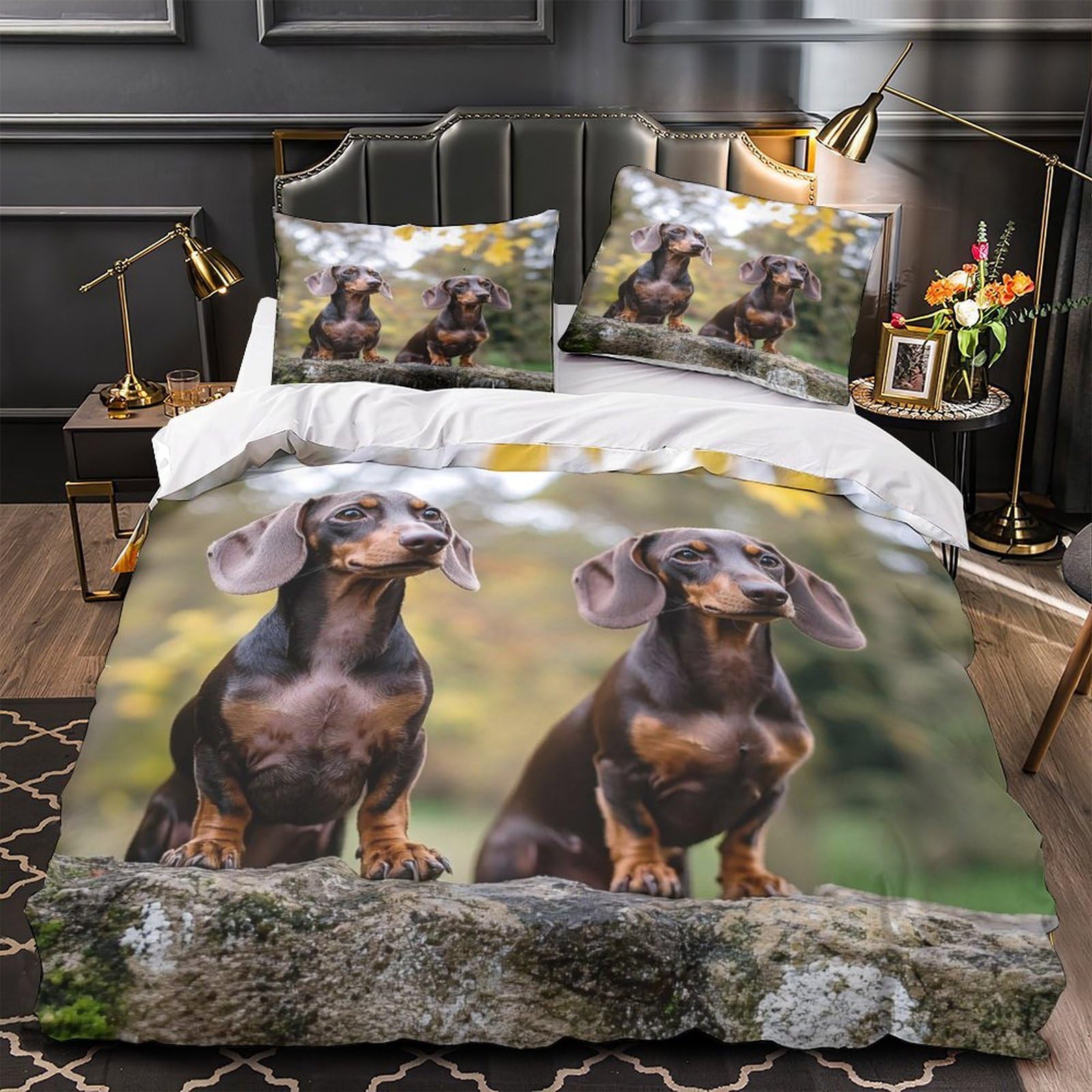 Parure de lit tortue super king 260x220 cm avec housse de couette en microfibre
