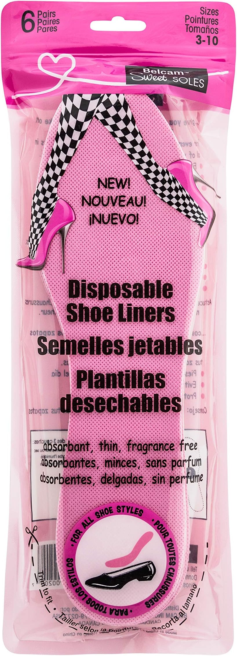 Women's Disposable Shoe Liners, 12 Count