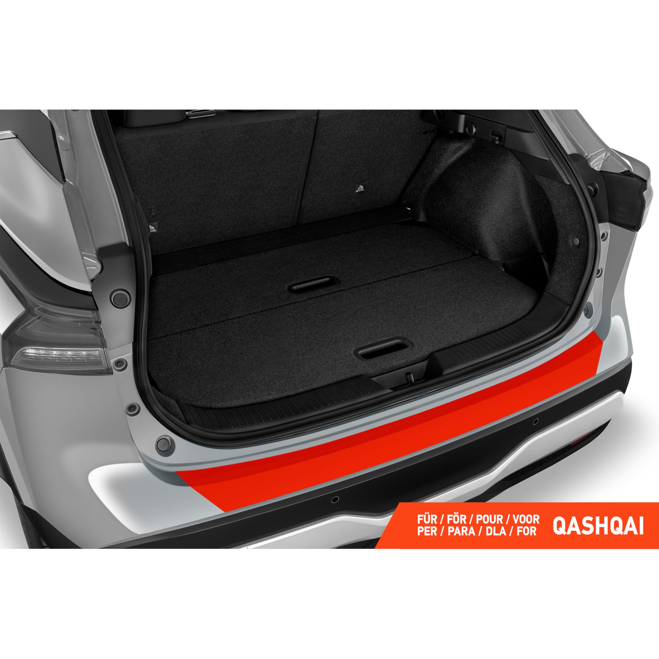 Luxshield folia ochronna na krawędź załadunkową kompatybilny z Nissan Qashqai 3 (III) J12 I 2021-2026 - ochrona przed zarysowaniami, folia ochronna na lakier - przezroczysty błyszczący