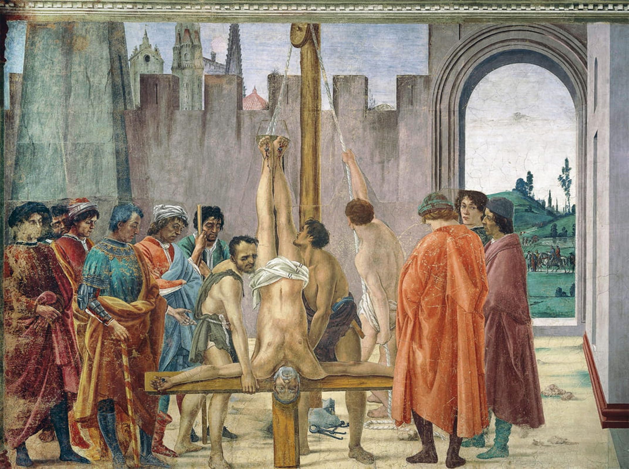 POSTERIIk Famous Modern Artwork Art Mural Martyrdom of Saint Peter by Filippino Lippi Oil Paintings Pictures for Home Decor 60x90cm