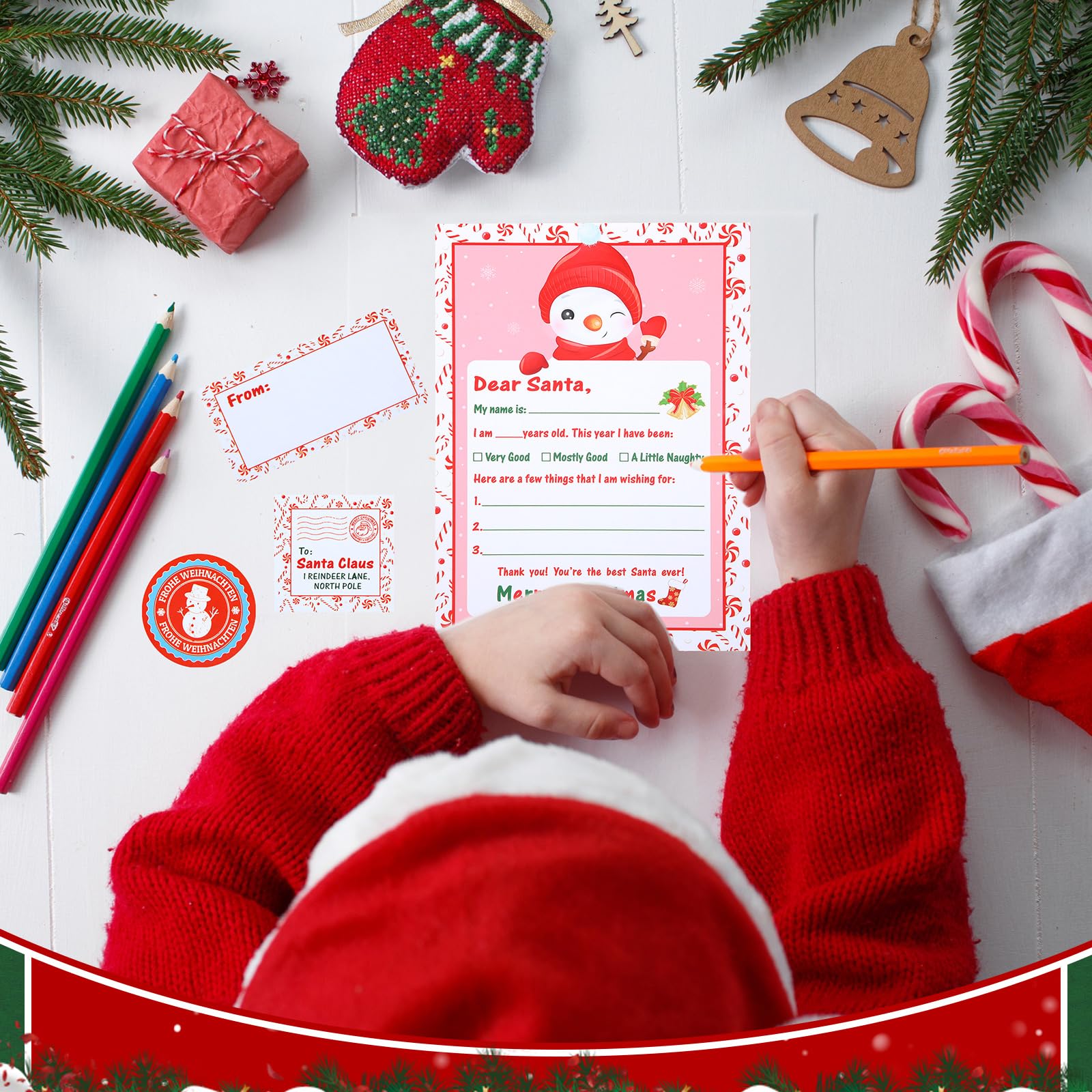 Amazon.com : 75 Pcs Letter to Santa Christmas Wish List