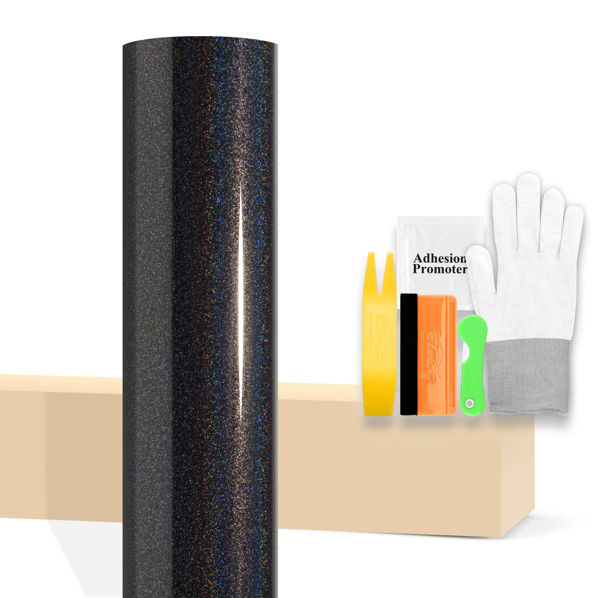 Black Laser Flip Holographic Vinyl Wrap
