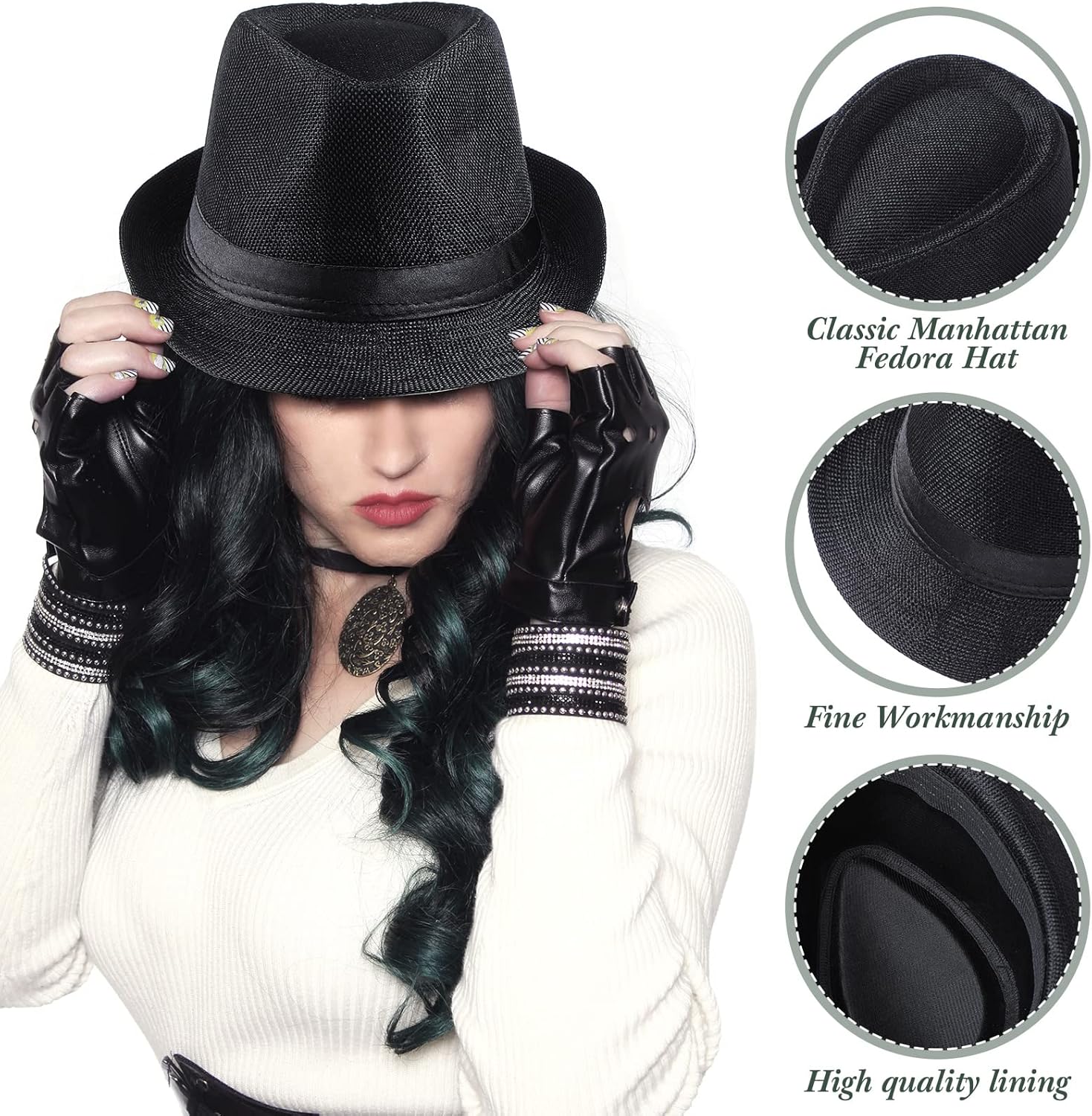 Coume 16 Pack 1920s Short Brim Hat for Men Straw Hats Women Summer Straw Panama - Image 6