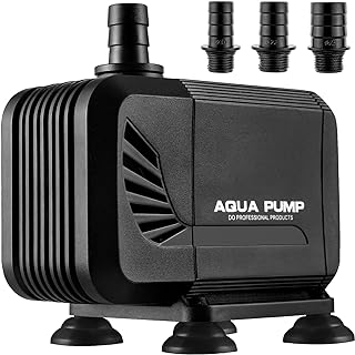 Pond Pump 3000 L/H, Submersible Water Pump for Pond Fountain Aquarium Rock Garden, Ultra Quiet Water Feature Pump with Filter and 3 Nozzles 19 mm / 22 mm / 25 mm, Max Delivery Head 2.8 m (40 W)