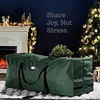 Vista 2 de ZOBER 600D Oxford Fabric Rolling Christmas Tree Storage Bag - Fits 7.5 Ft Artificial Trees - Waterproof Christmas Tree Bag For Storage Box For Xmas