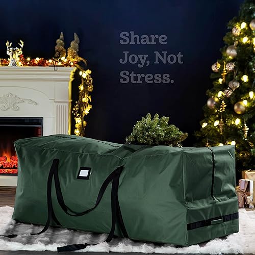 Miniatura 2 de ZOBER 600D Oxford Fabric Rolling Christmas Tree Storage Bag - Fits 7.5 Ft Artificial Trees - Waterproof Christmas Tree Bag For Storage Box For Xmas,
