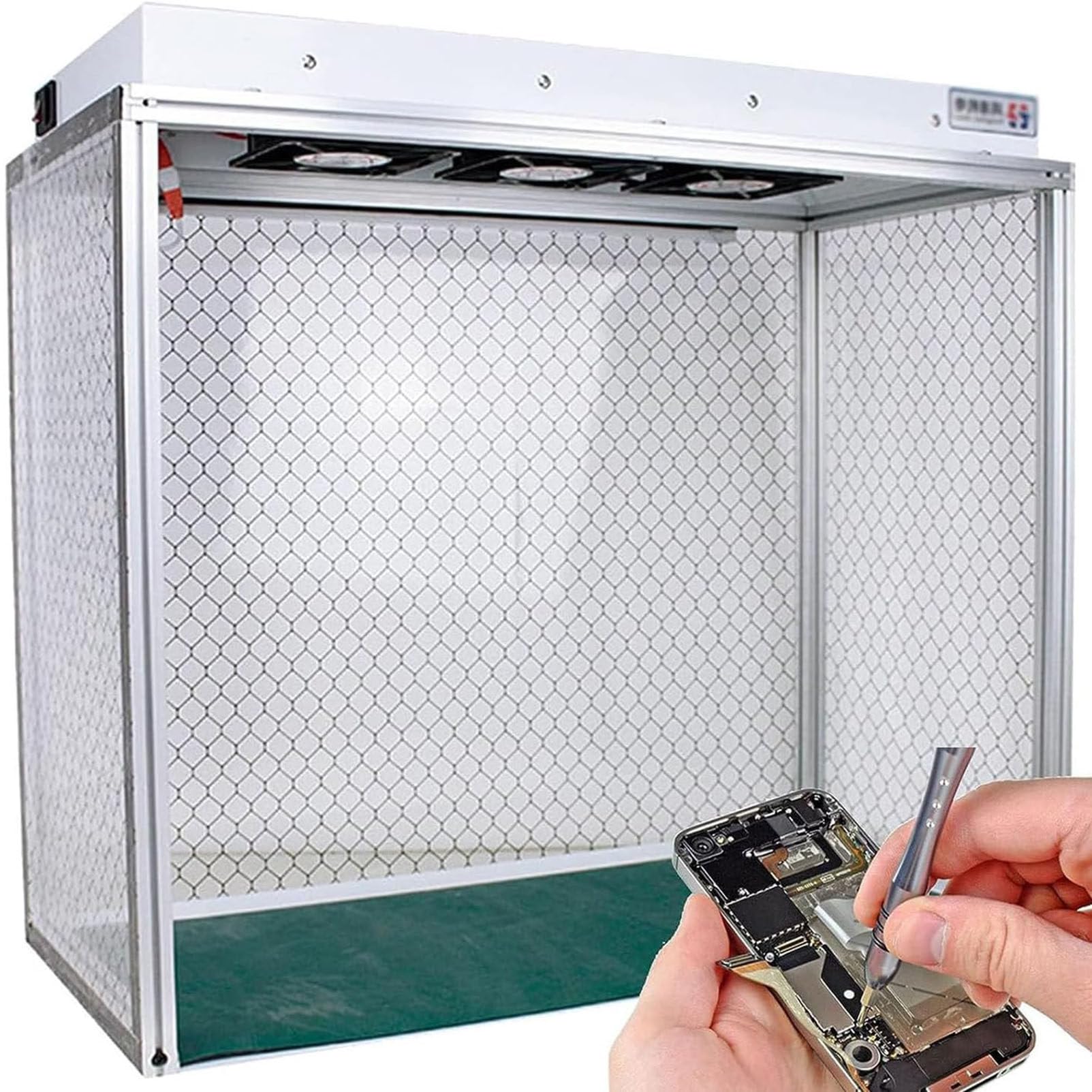 Cabina de Flujo laminar Vertical Gabinete de Flujo laminar Banco Limpio de Flujo de Aire con Filtro H-E-P-A para Limpieza Clase Trabajo Libre de Polvo